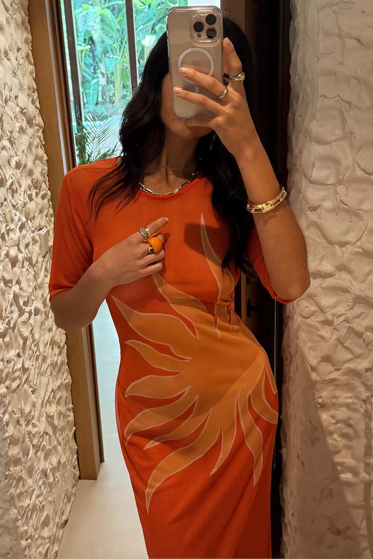 Orange Sol Izzy Dress、mySite、solidvoid