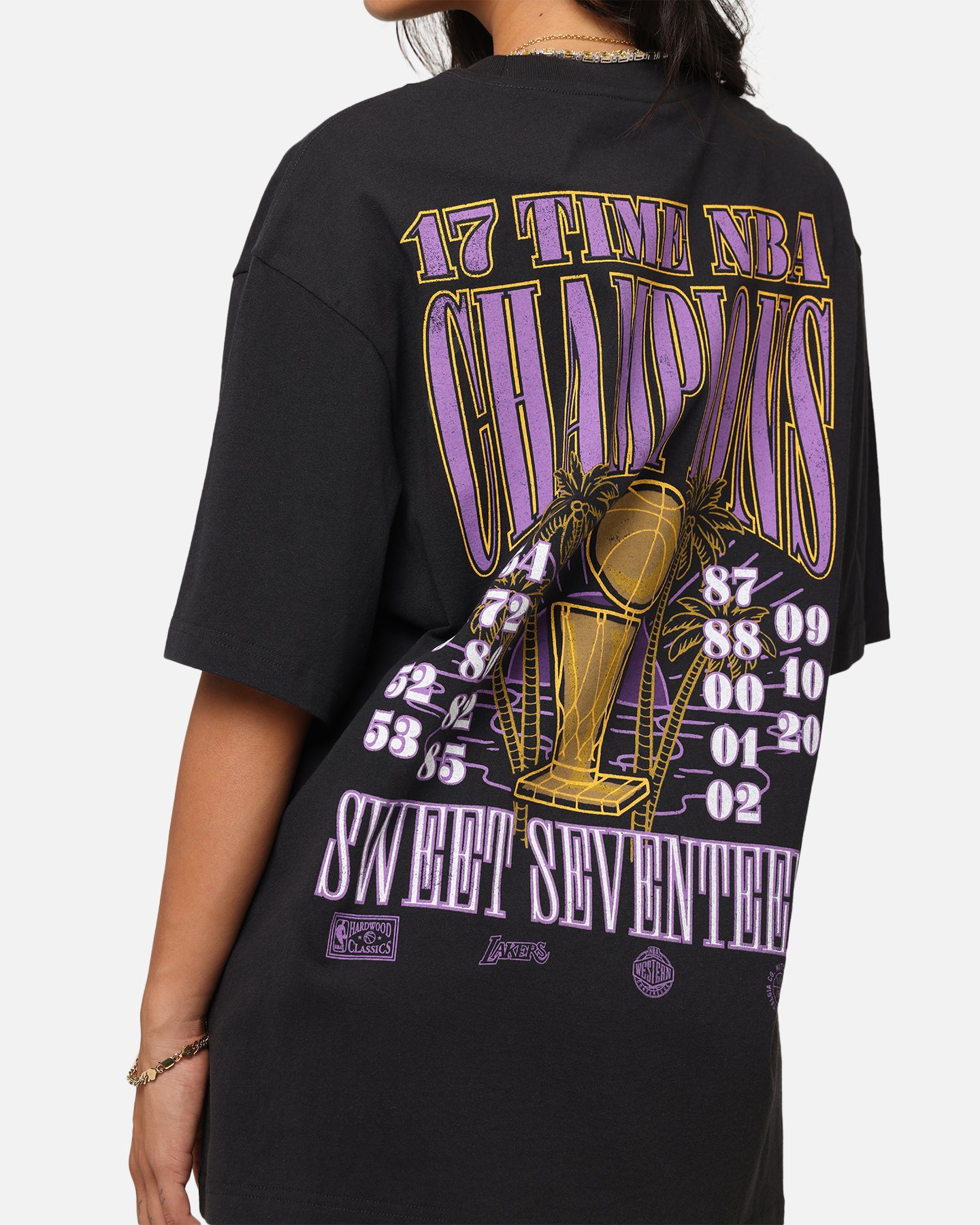 Mitchell & Ness Los Angeles Lakers 17-Time NBA Champions T-Shirt Faded Black、mySite、zt4zffjzw