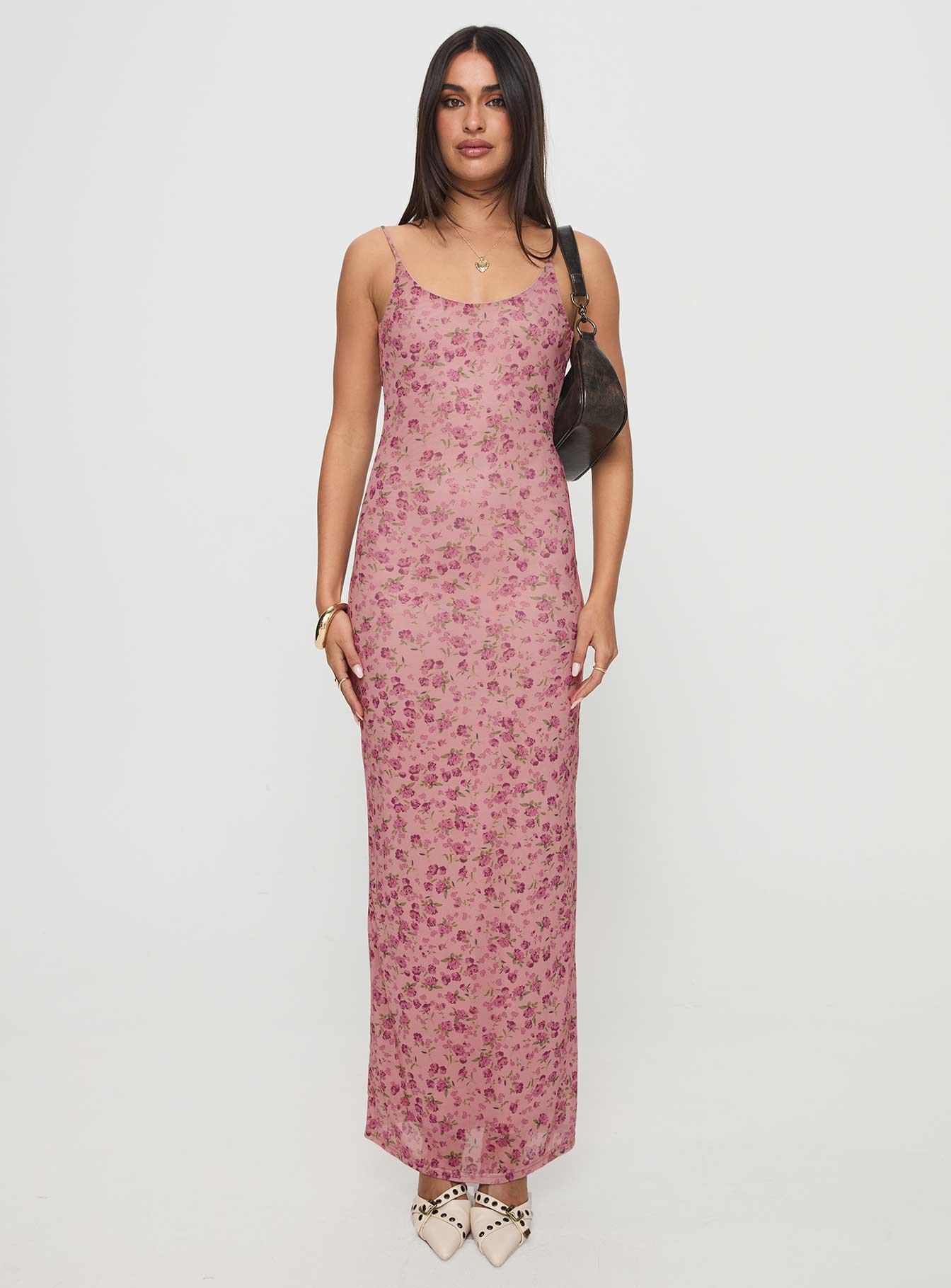Kastin Maxi Dress Pink Floral、mySite、solidvoid