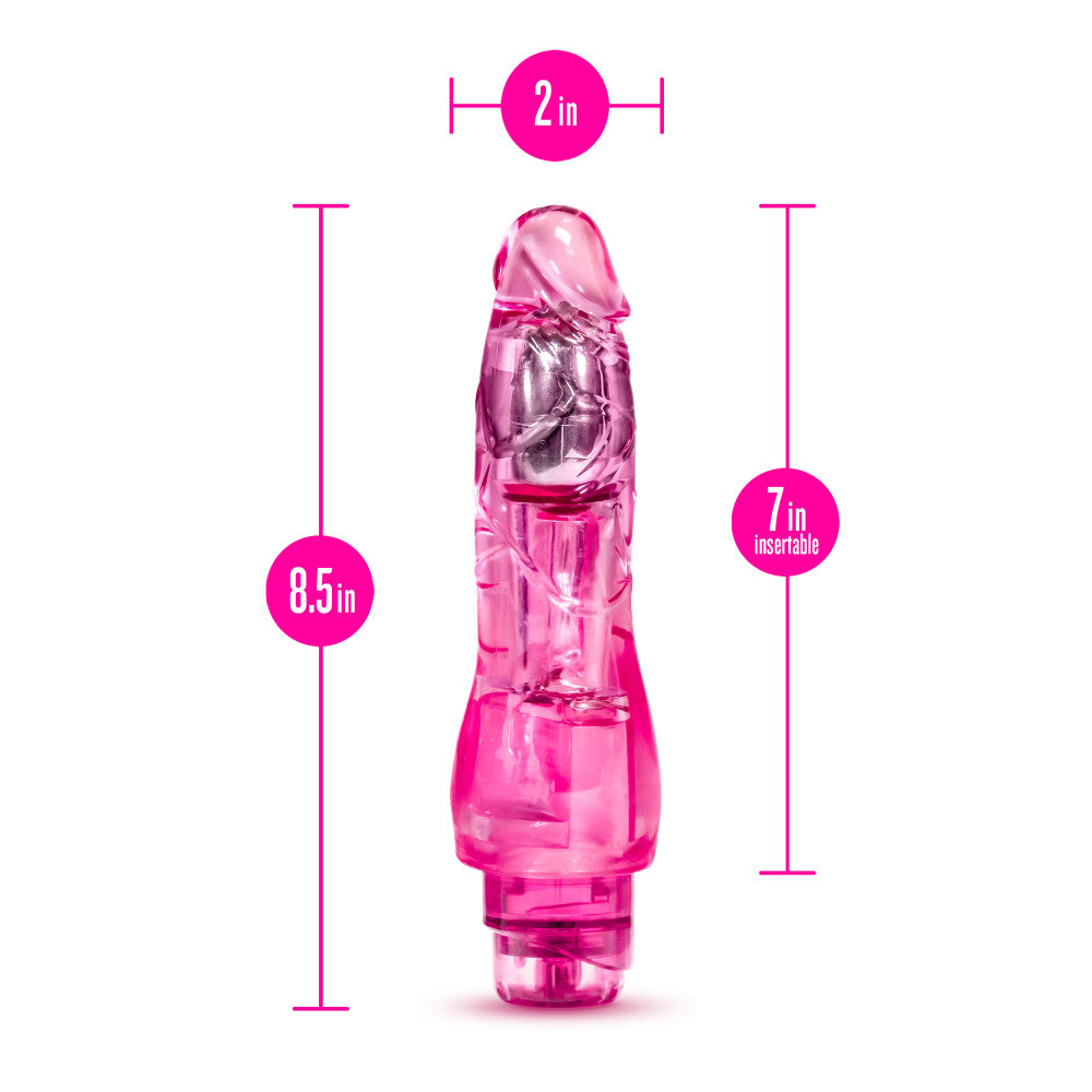 Naturally Yours By Blush® | Fantasy Vibe Realistic Pink 8.5-Inch Long Vibrating Dildo、mySite、bottomscart