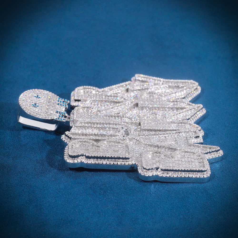 BURR BARRY Custom Moissanite Pendant 14K Gold、mySite、hinf8tx79