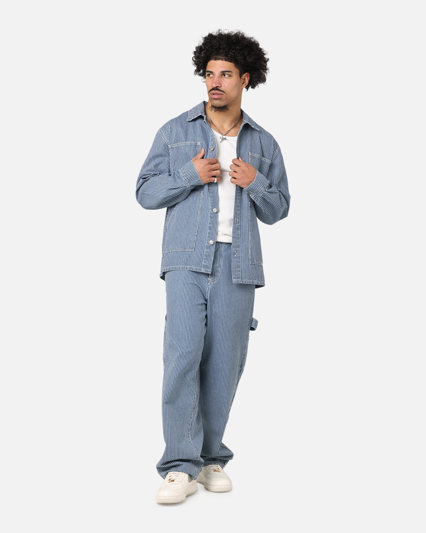 XXIII Striped Work Jacket Navy Stripe、mySite、zt4zffjzw