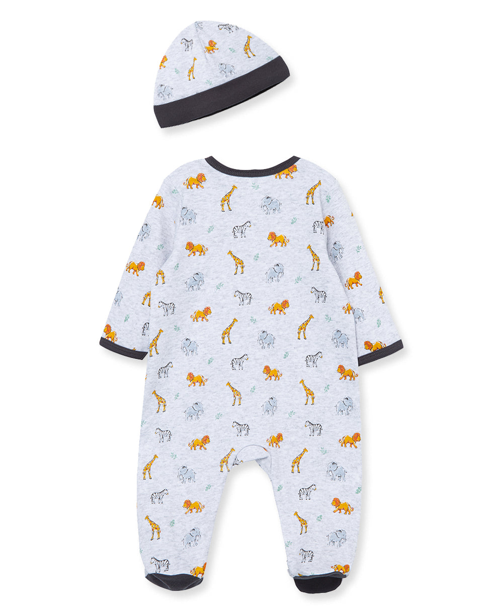  Jungle Pals Zipper Footed One-Piece and Hat、mySite、layawaytickets