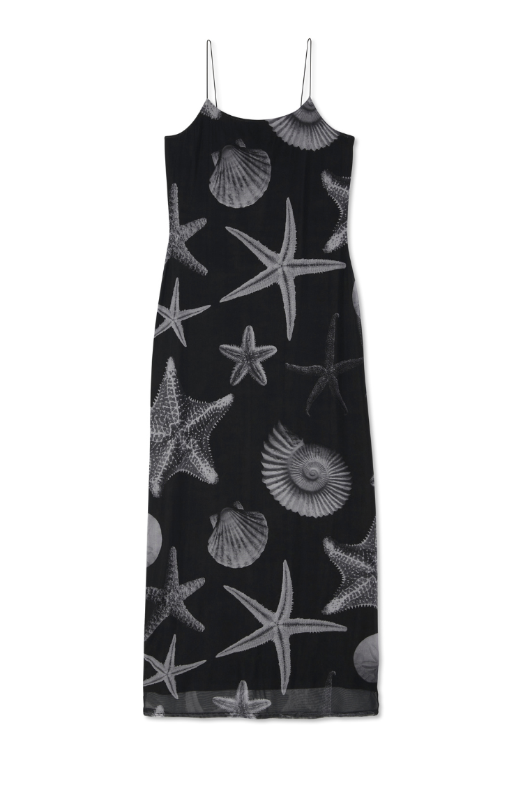 Black Seashell Mesh Cami Dress、mySite、solidvoid