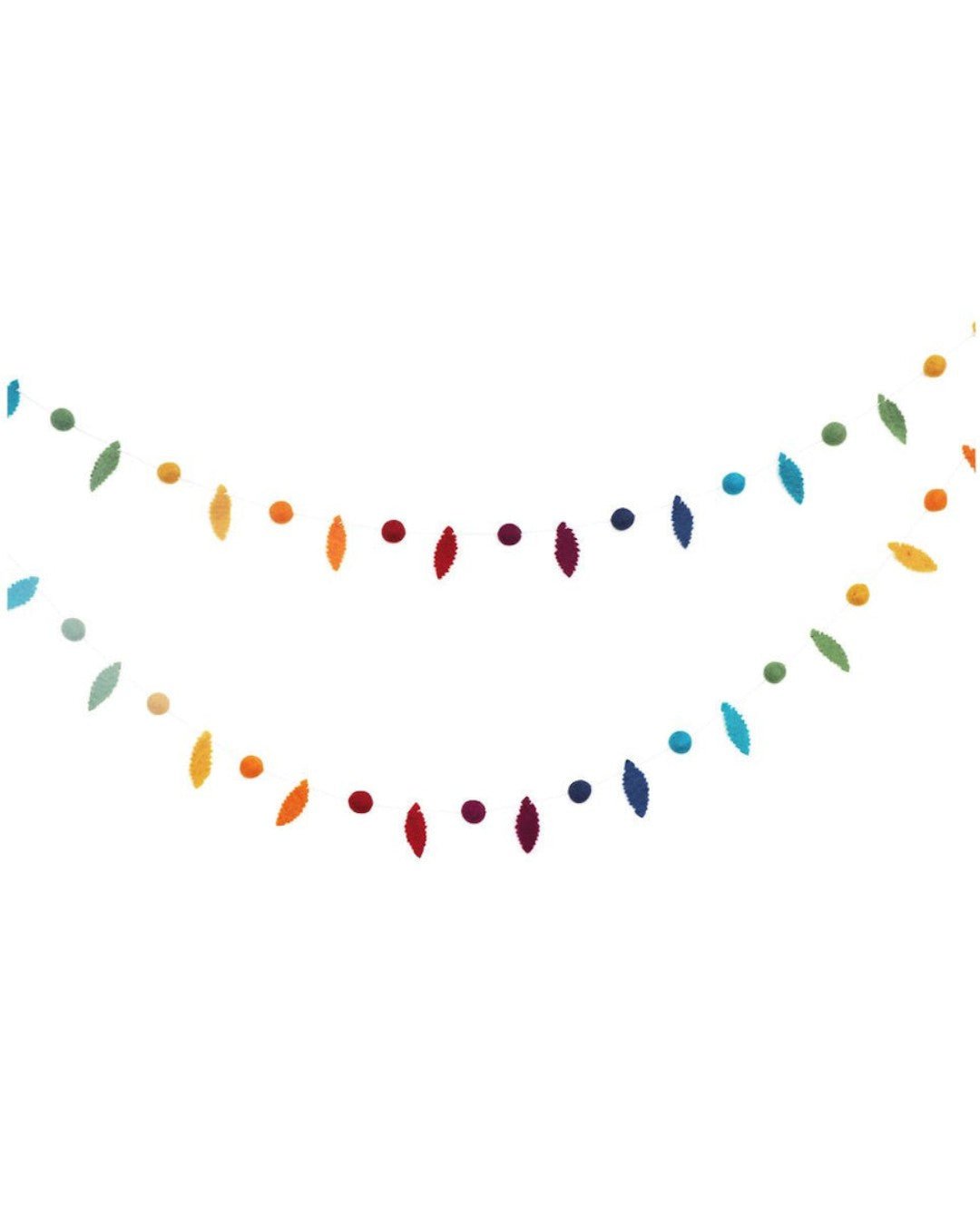 Set of 2 Felted Wool Chakra Leaf Orb Garlands、mySite、topwebapps