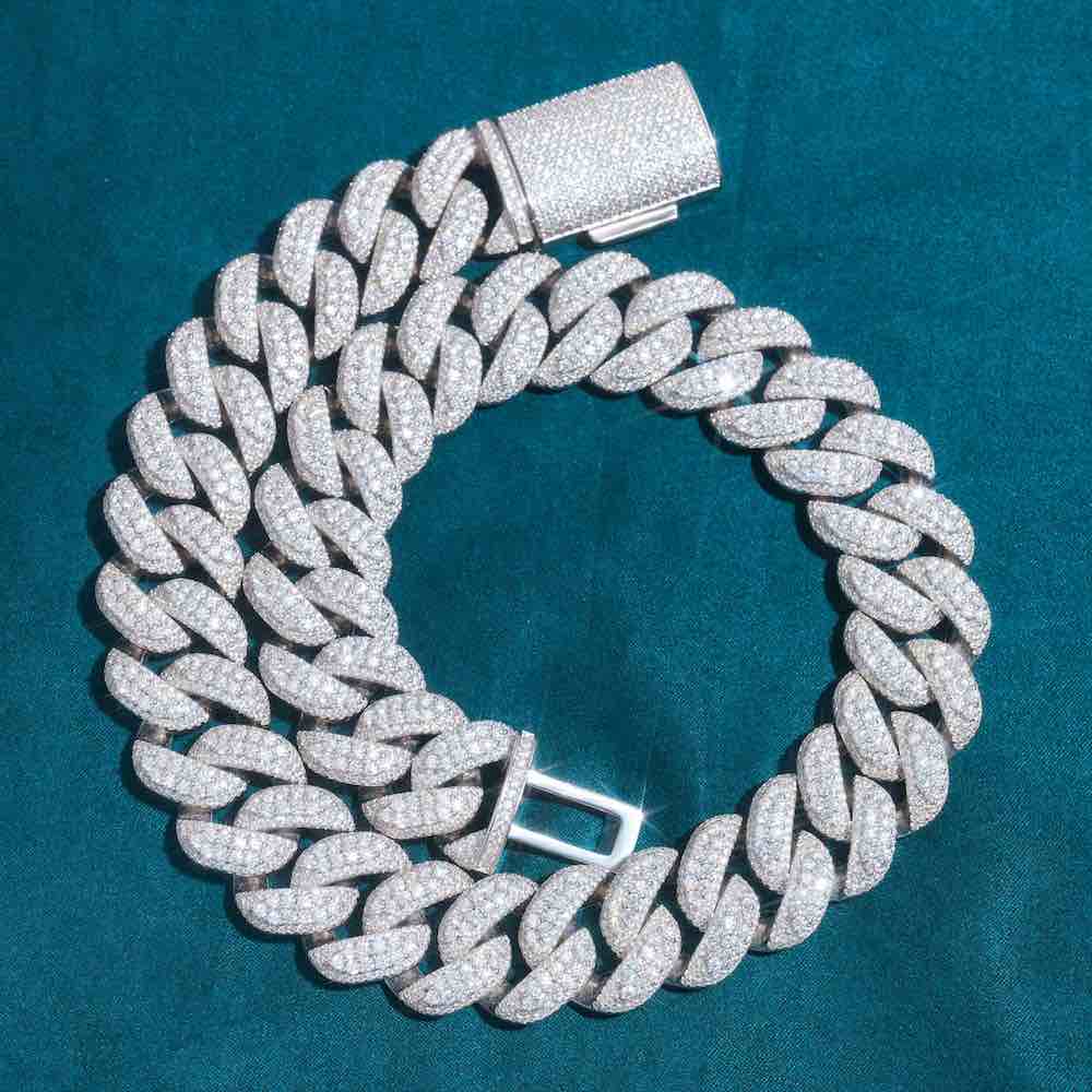 23MM Iced Out Diamond Prong Cuban Link Chain 14K Gold、mySite、hinf8tx79