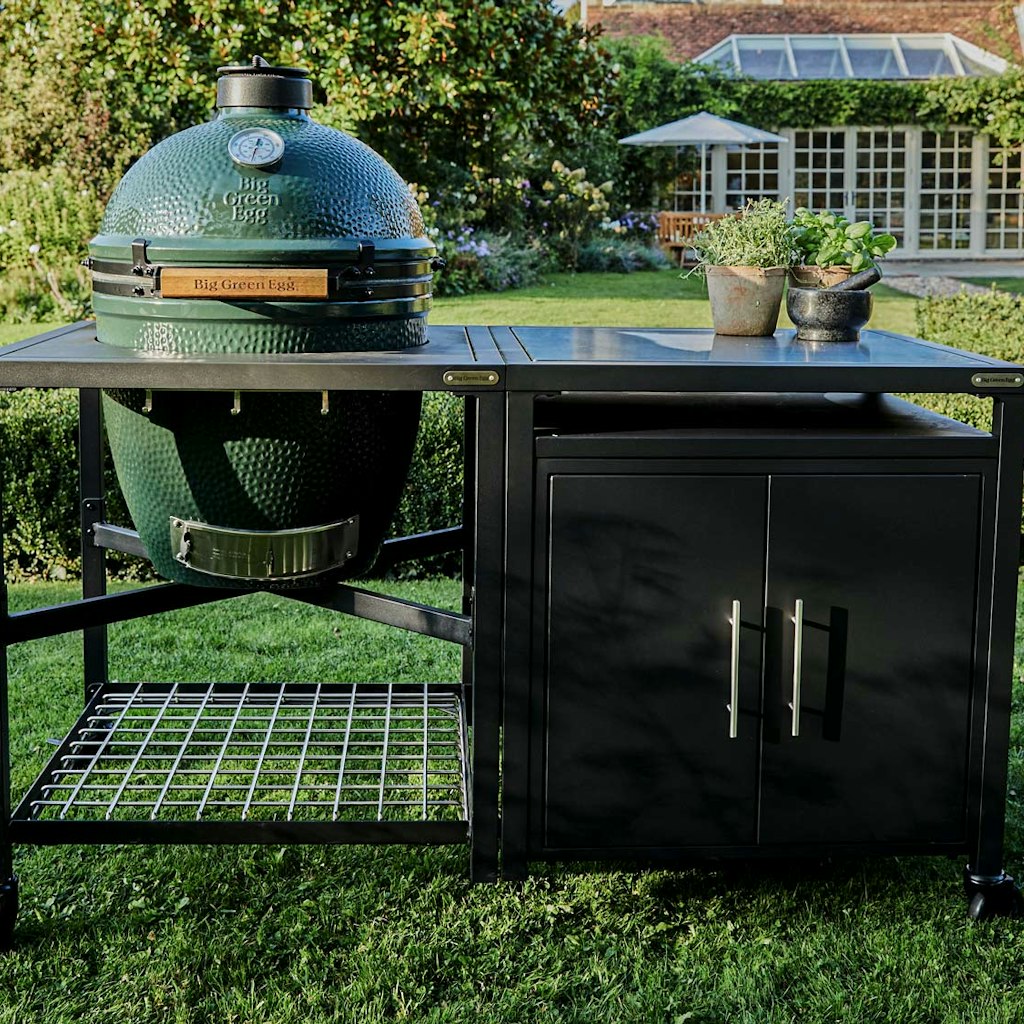 Big Green Egg Modular Nest + Expansion Cabinet + Stainless Steel Shelf、mySite、noshort