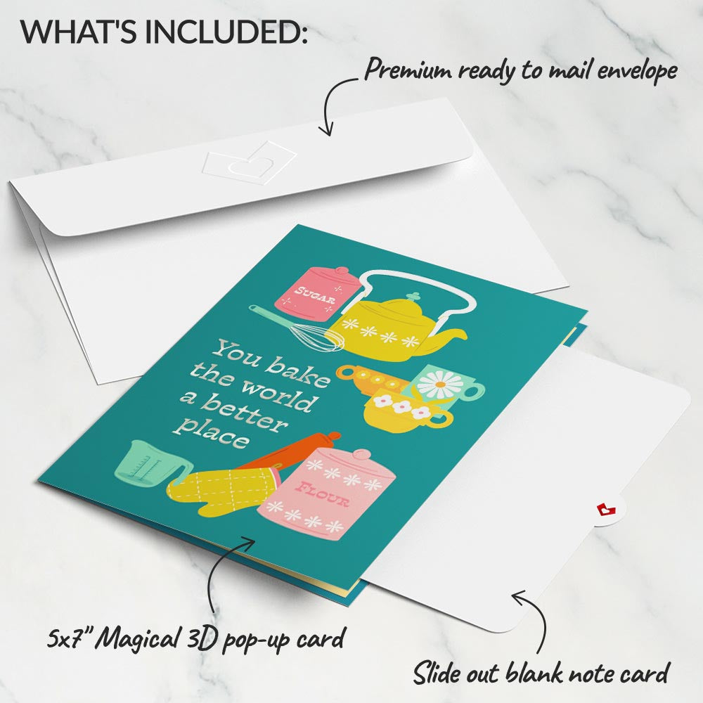 You Bake the World a Better Place Pop-Up Card、mySite、solidvoid