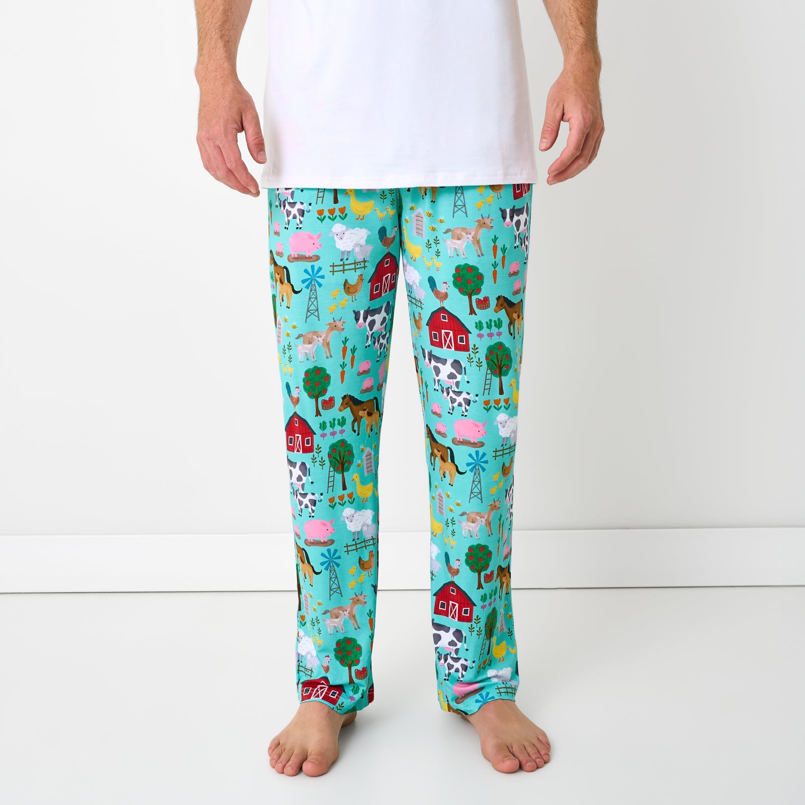 Blue Farm Fam Men's Pajama Pants、mySite、g9winljtr
