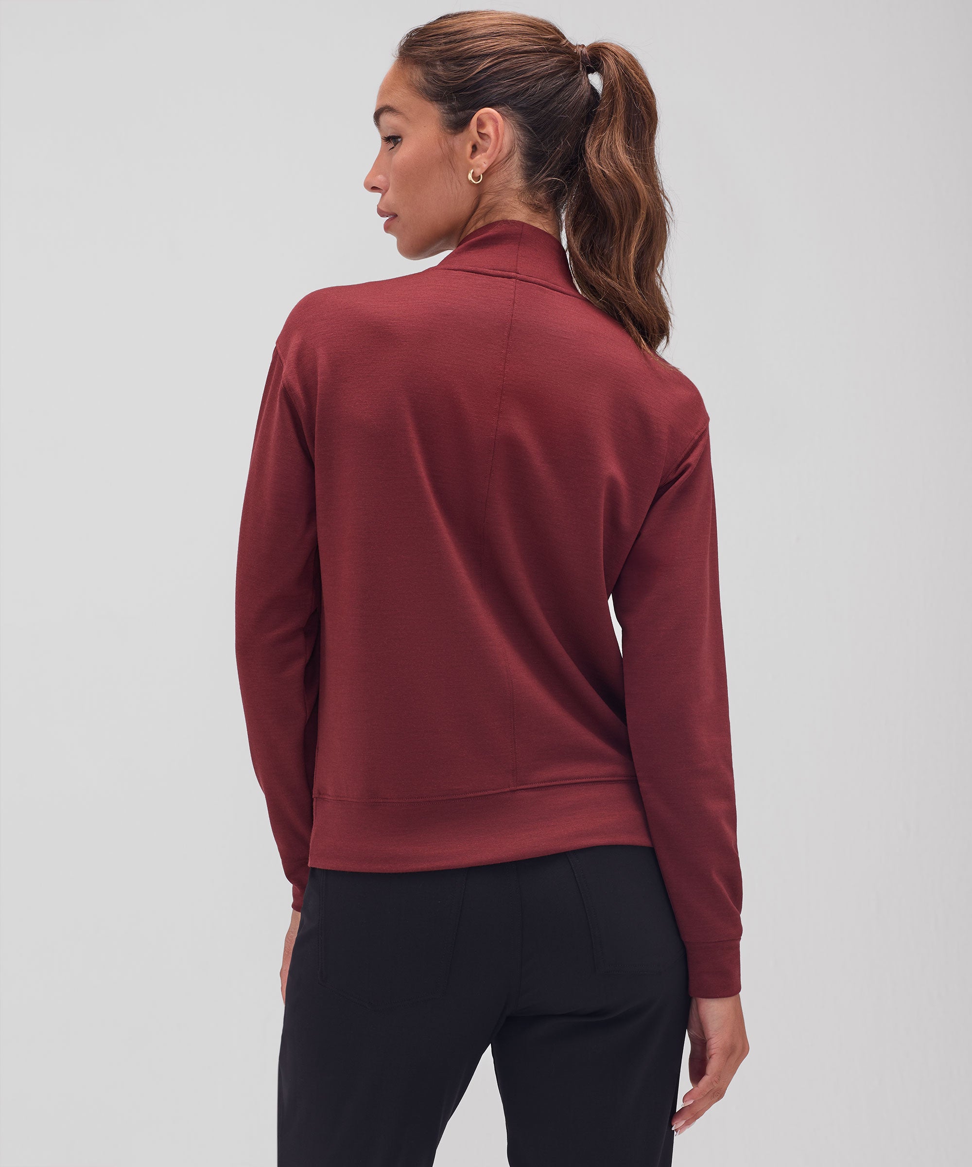 Women's Merino Transit Quarter Zip、mySite、noshort