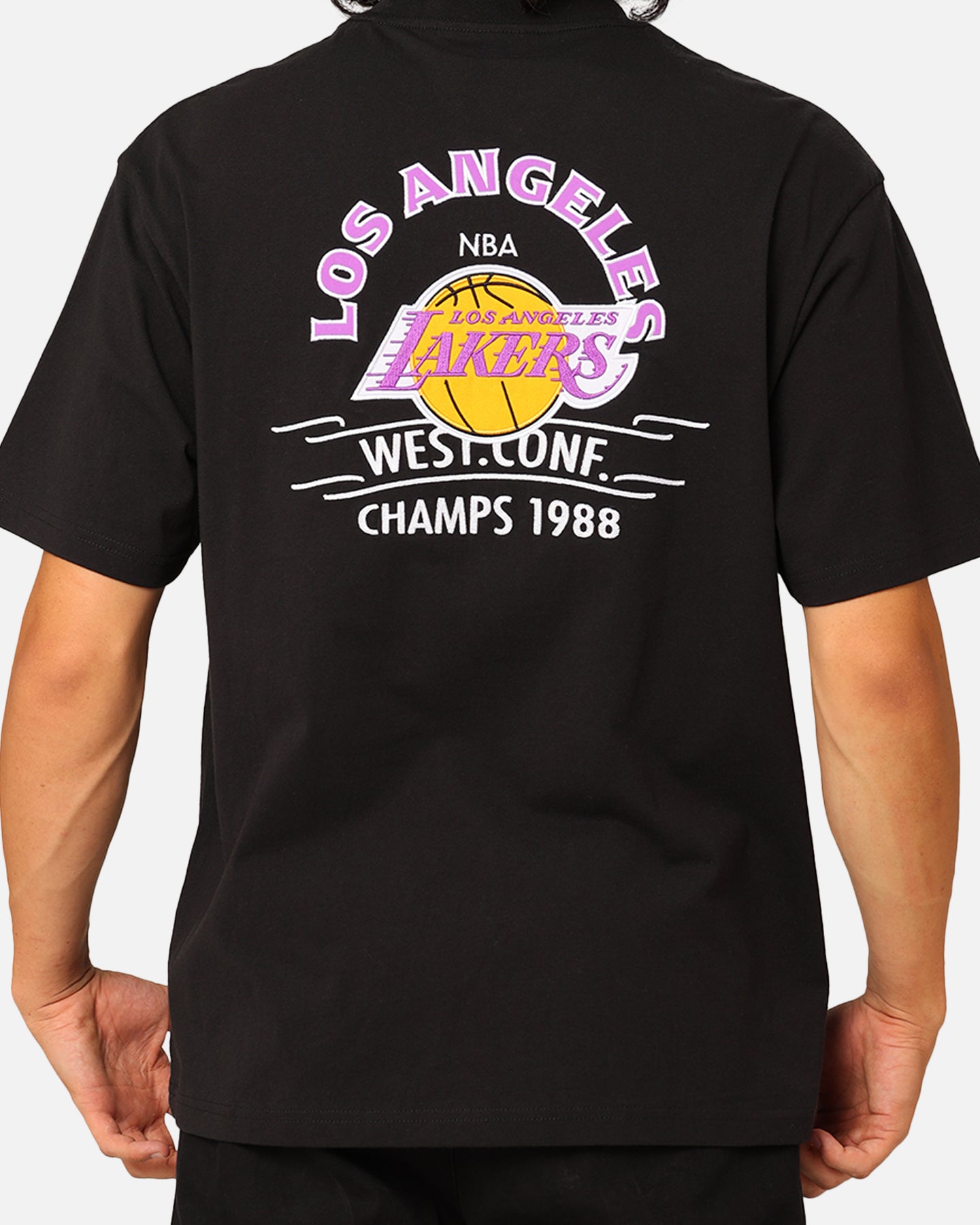 Mitchell & Ness Los Angeles Lakers Arch T-Shirt Faded Black、mySite、zt4zffjzw