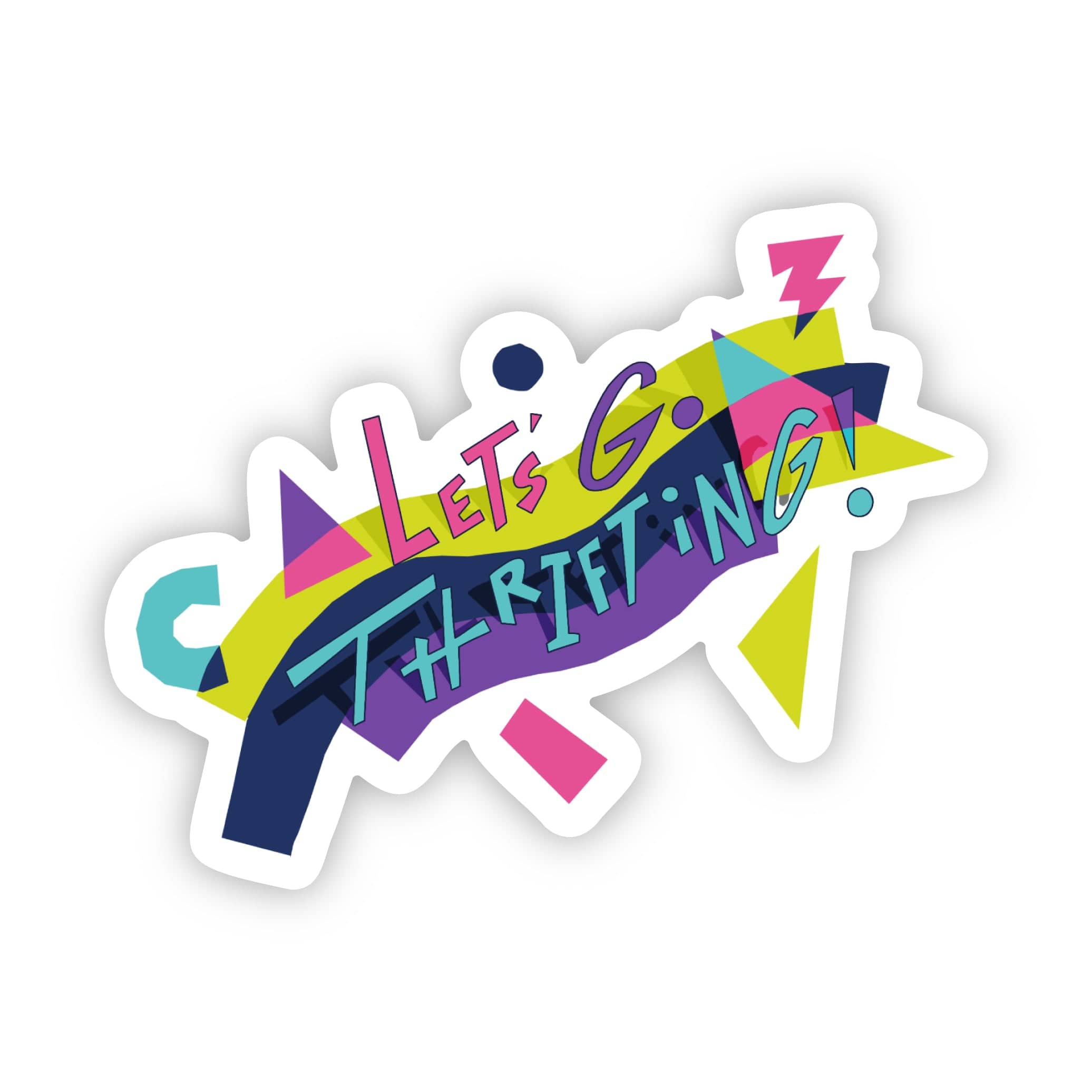  Let's Go Thrifting Retro Sticker、mySite、elrpsem3k