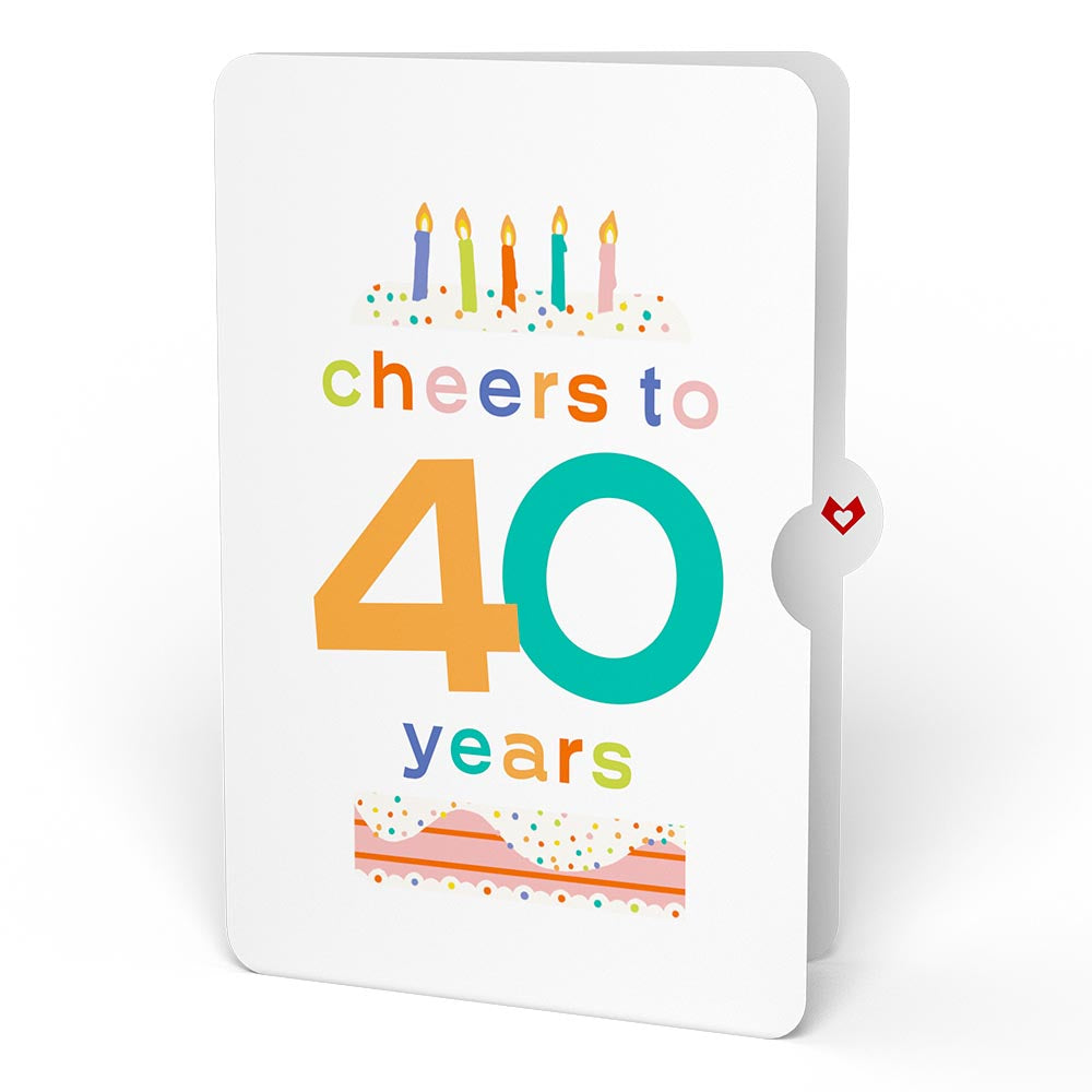 Confetti Cake 40th Birthday Pop-Up Card and Sentiment Set、mySite、solidvoid