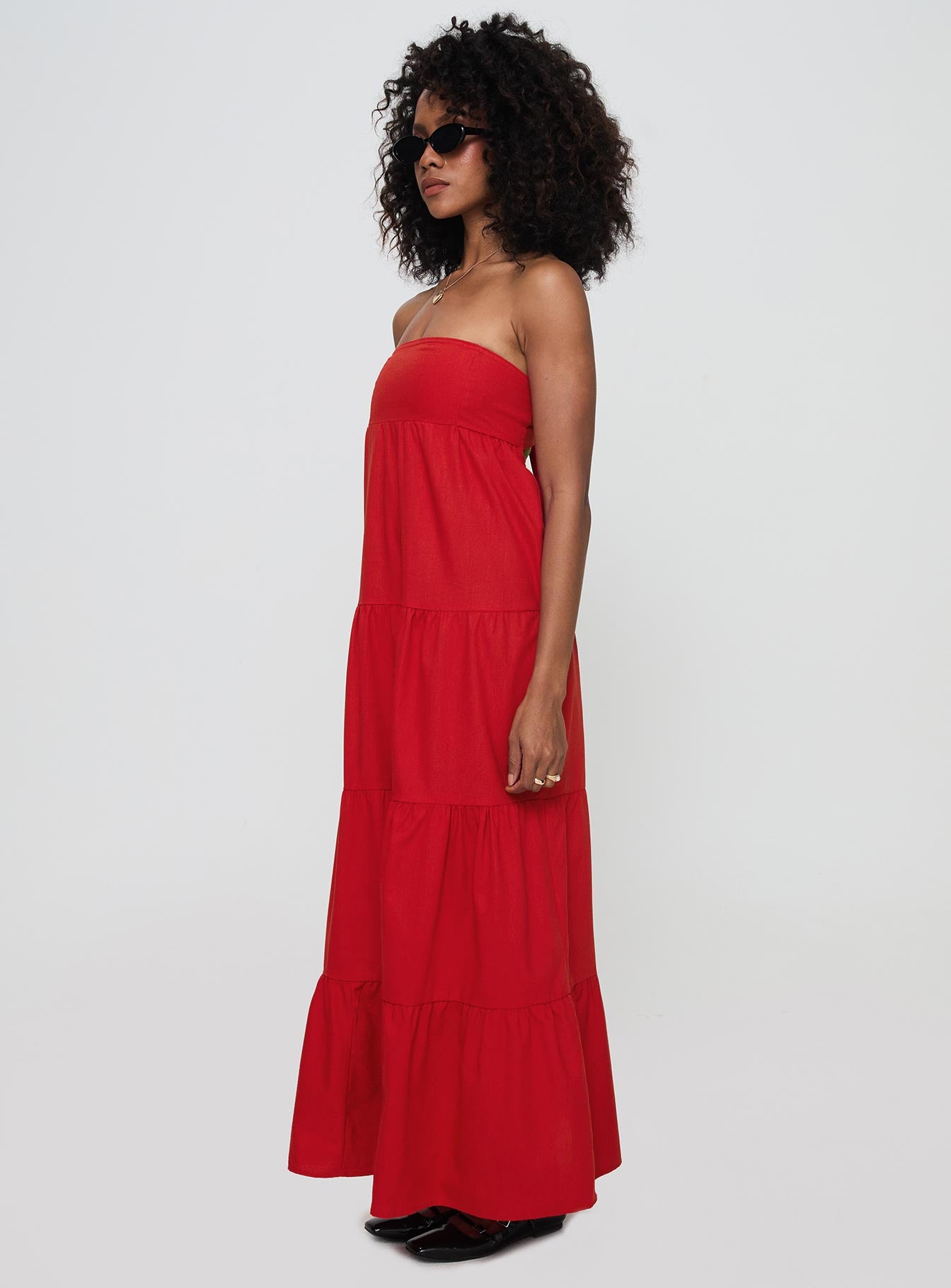 Kazia Maxi Dress Red、mySite、solidvoid