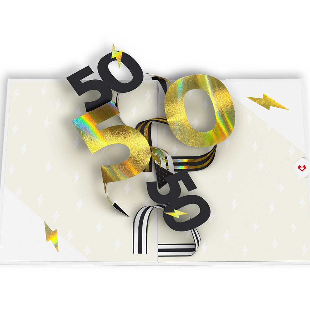 Fifty and Fearless 50th Birthday Pop-Up Card、mySite、solidvoid