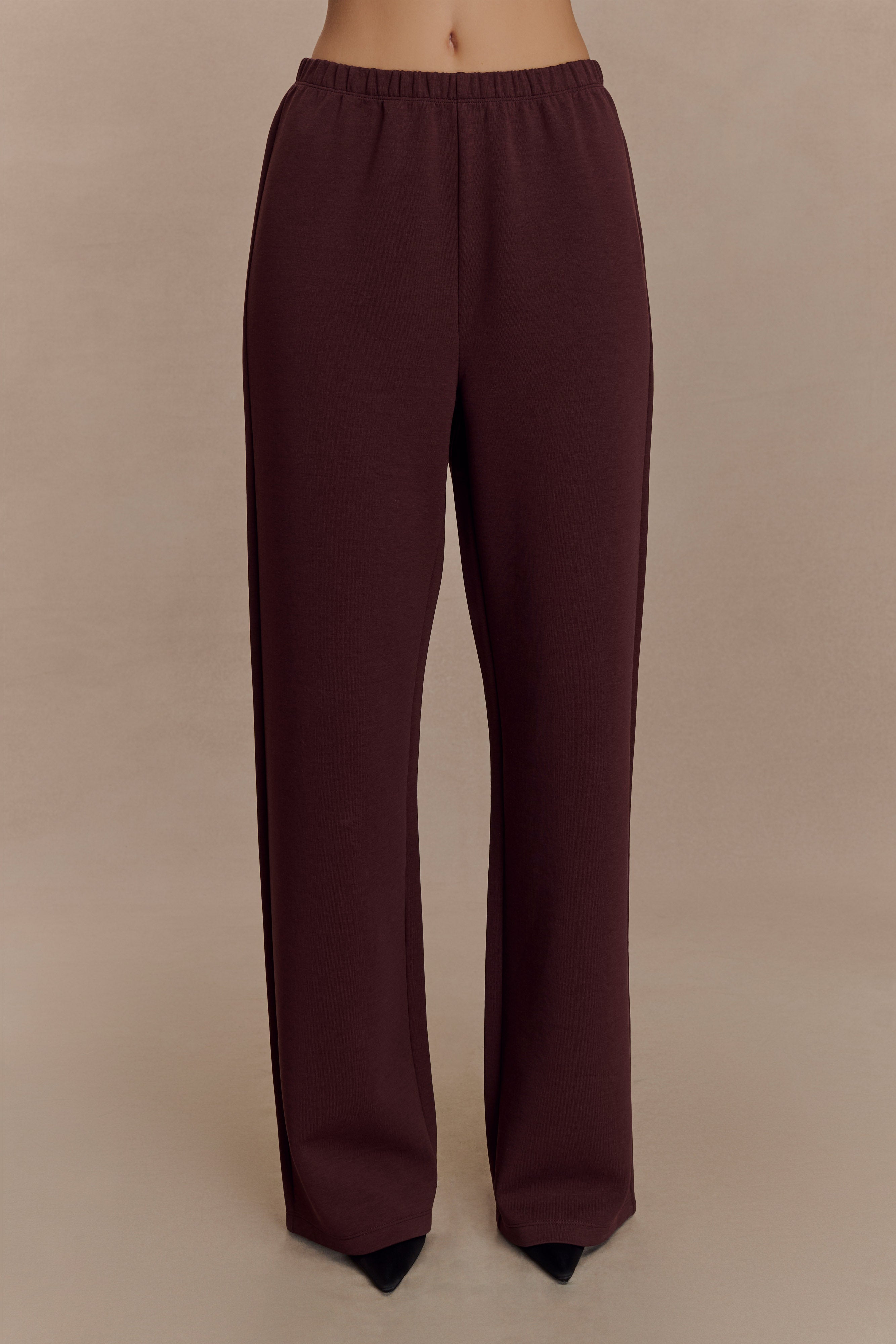 August Straight Leg Jogger - Chocolate、mySite、solidvoid