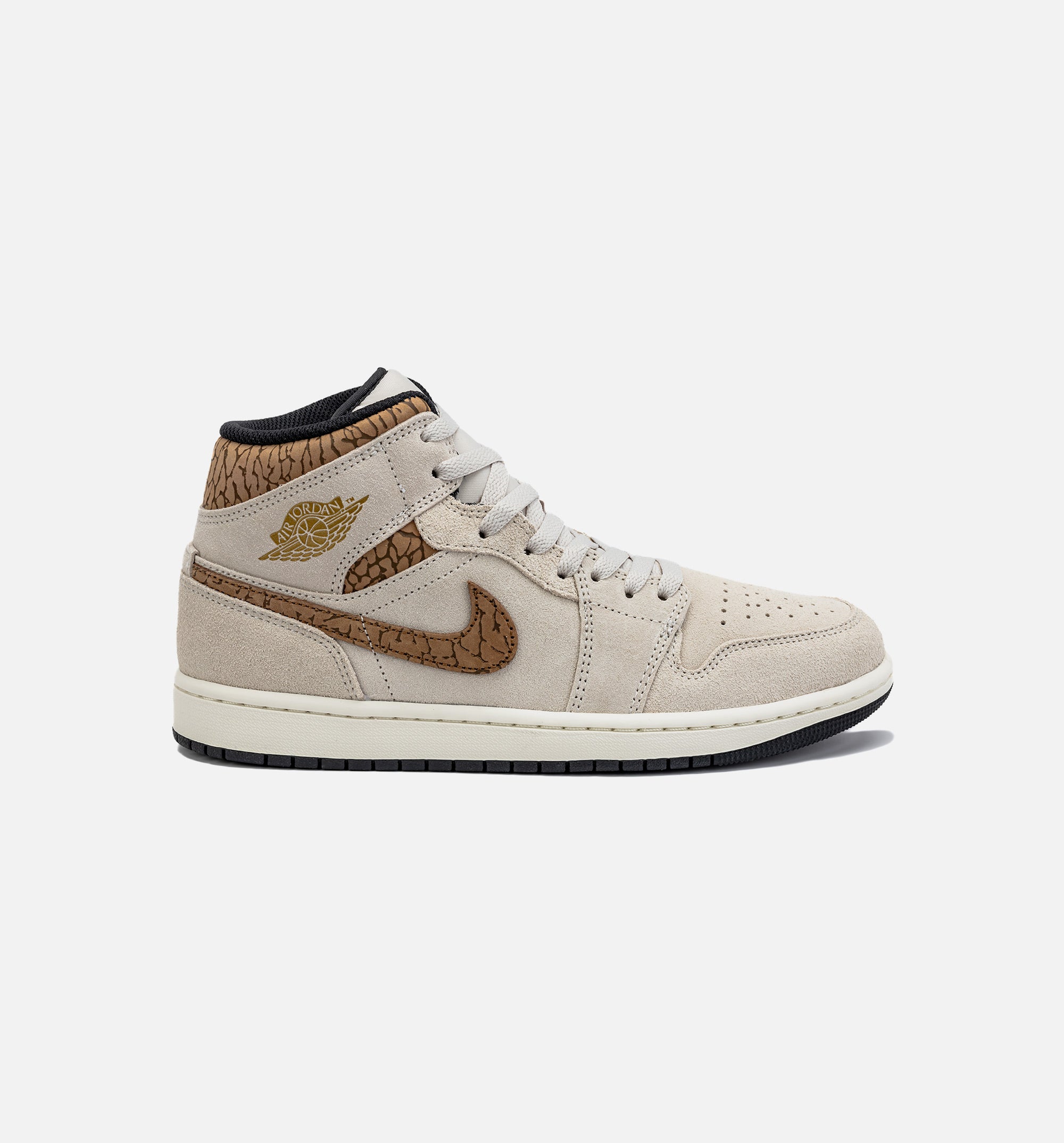 Air Jordan 1 Retro Mid SE Brown Elephant Mens Lifestyle Shoe - Light Orewood Brown/Metallic Gold、mySite、dreamappss