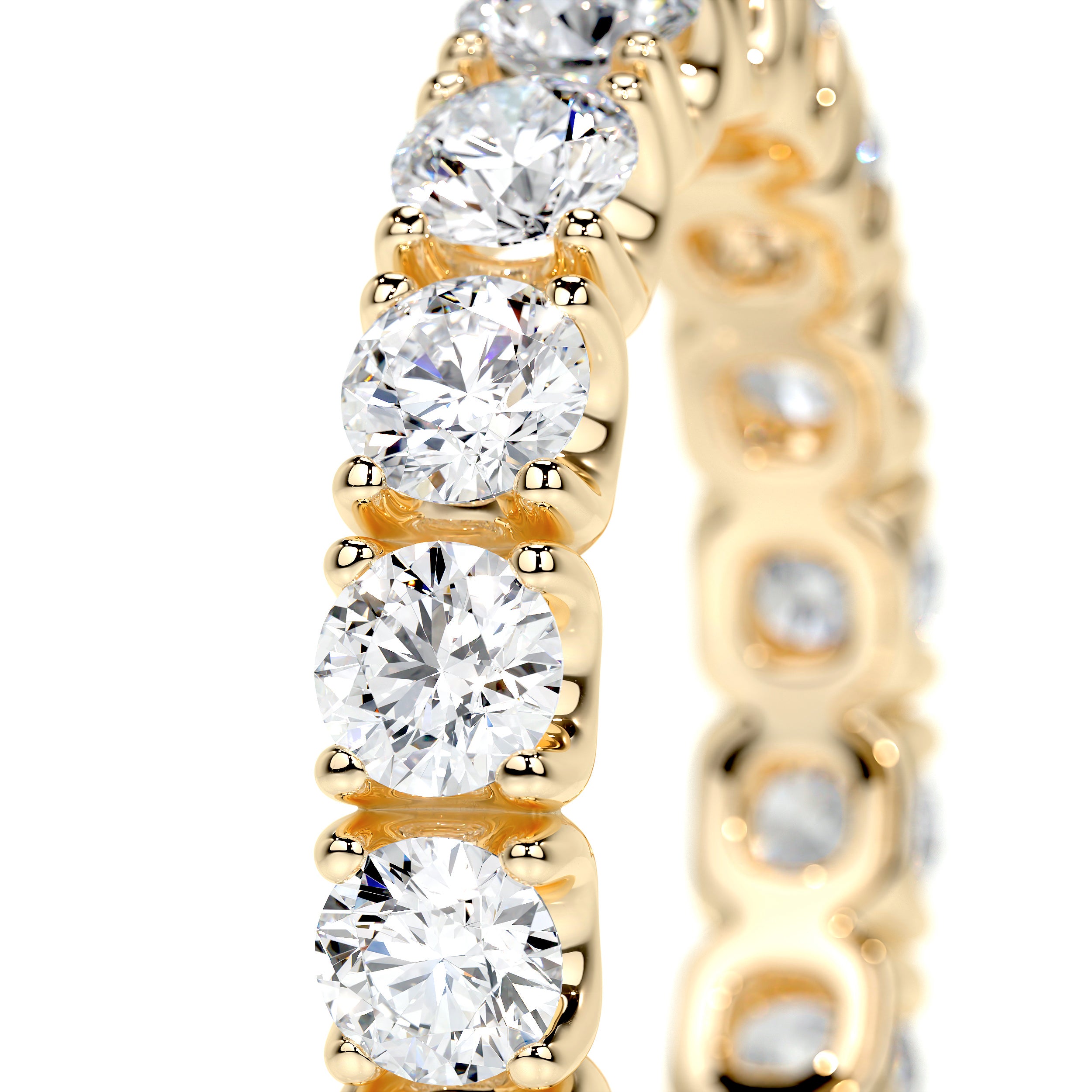 Trinity Lab Grown Eternity Wedding Ring (2.4 Carat) -18K Yellow Gold、mySite、hinf8tx79