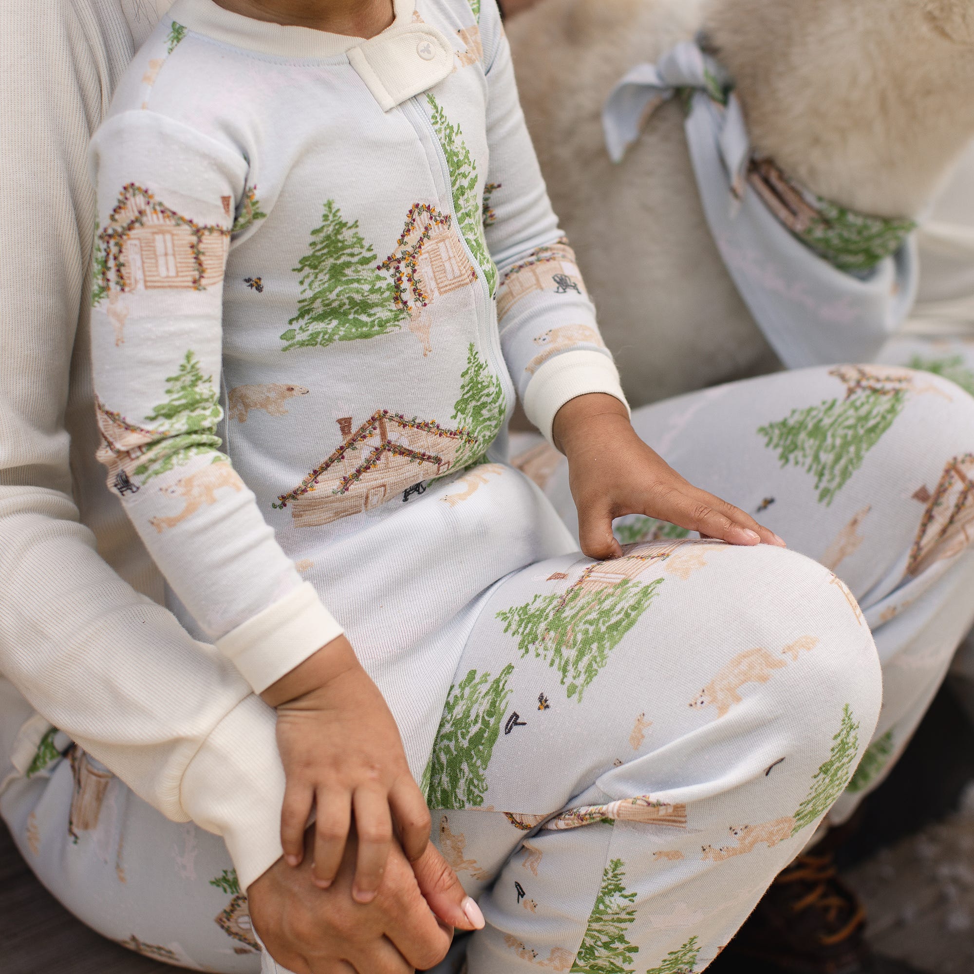 Winter Cabin Matching Organic Cotton Women's Pajamas、mySite、g9winljtr