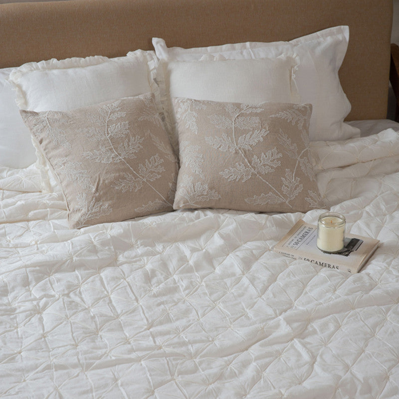 Linen Whisper Cushion Cover | Beige | 45 x 45 cm、mySite、camillekostekn