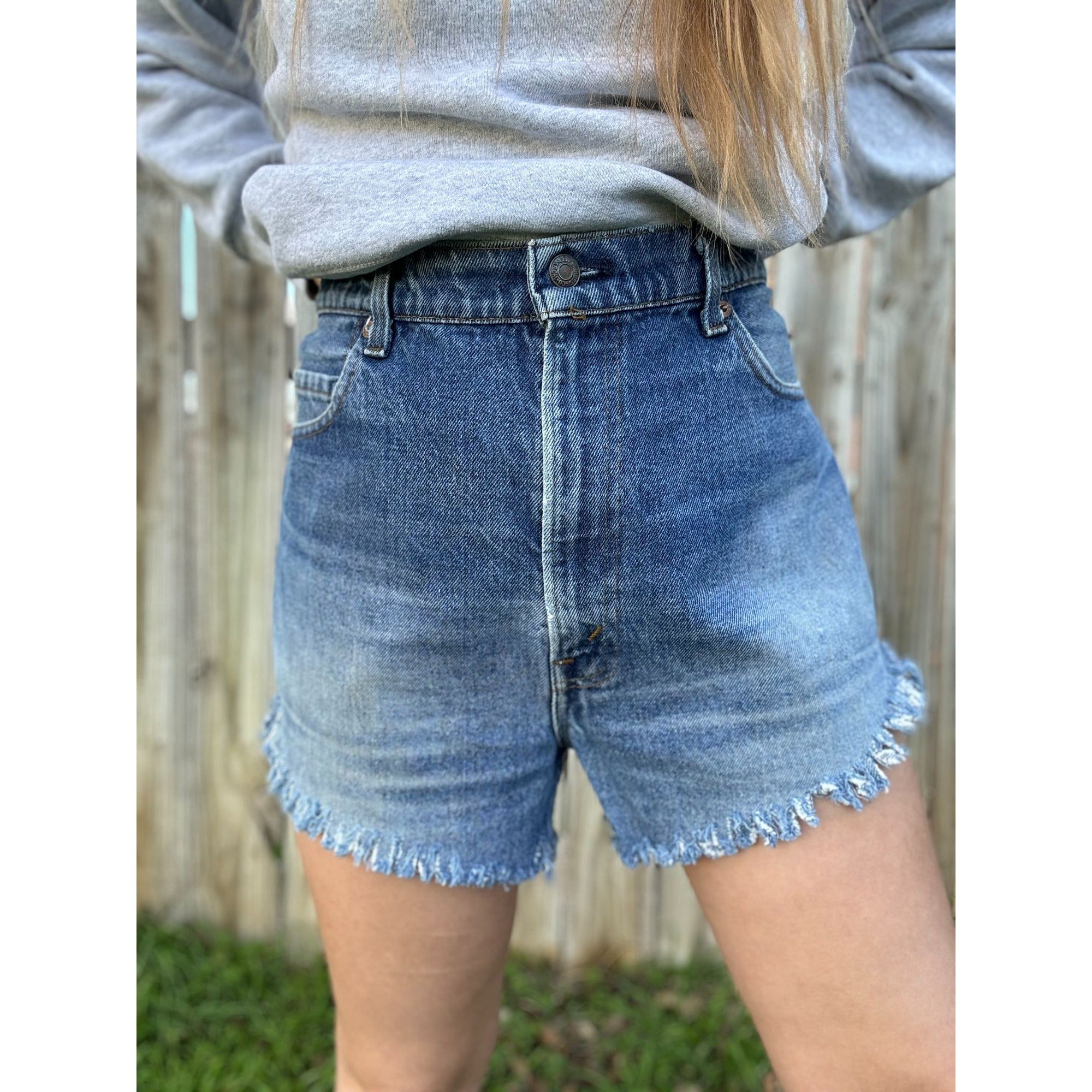 80's Levi's 517 Medium Wash Cut Off Raw Hem Denim Jean Shorts Size 36、mySite、garagedoors4me