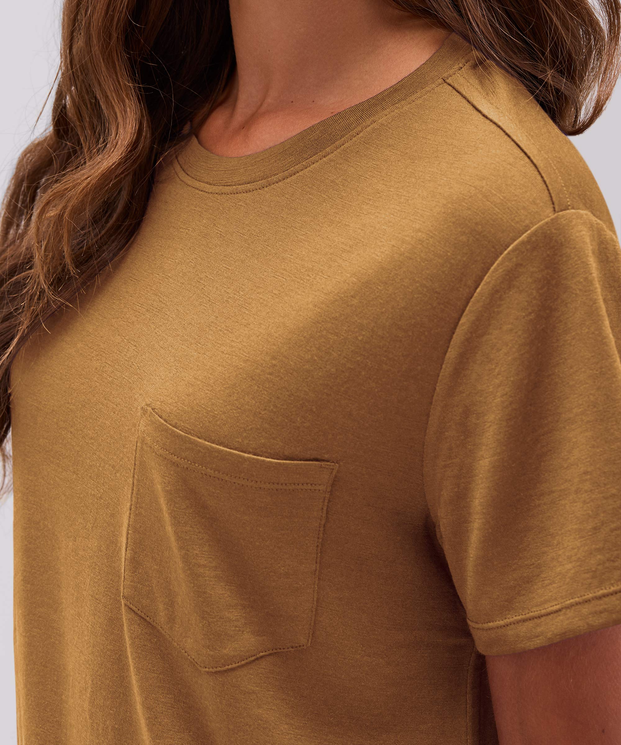 Women's Merino Boxy Pocket Tee、mySite、noshort