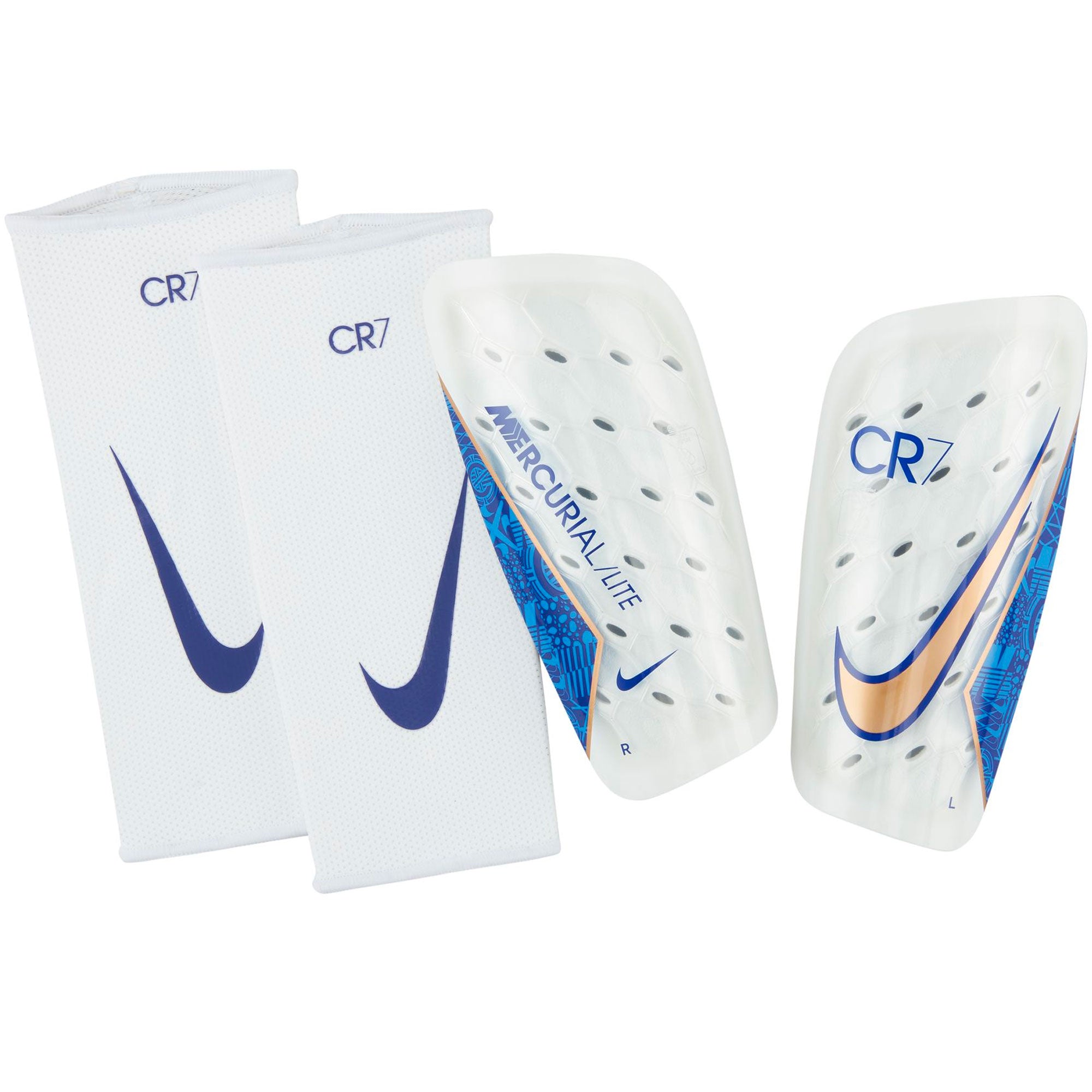 Nike Men's Mercurial Lite CR7 Shin Guards Clear/Metallic Copper、mySite、noshort