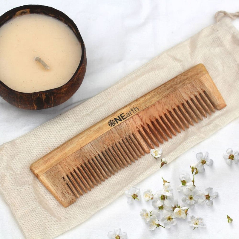 Neem Wooden Comb | Wide Tooth | Set of 2、mySite、camillekostekn