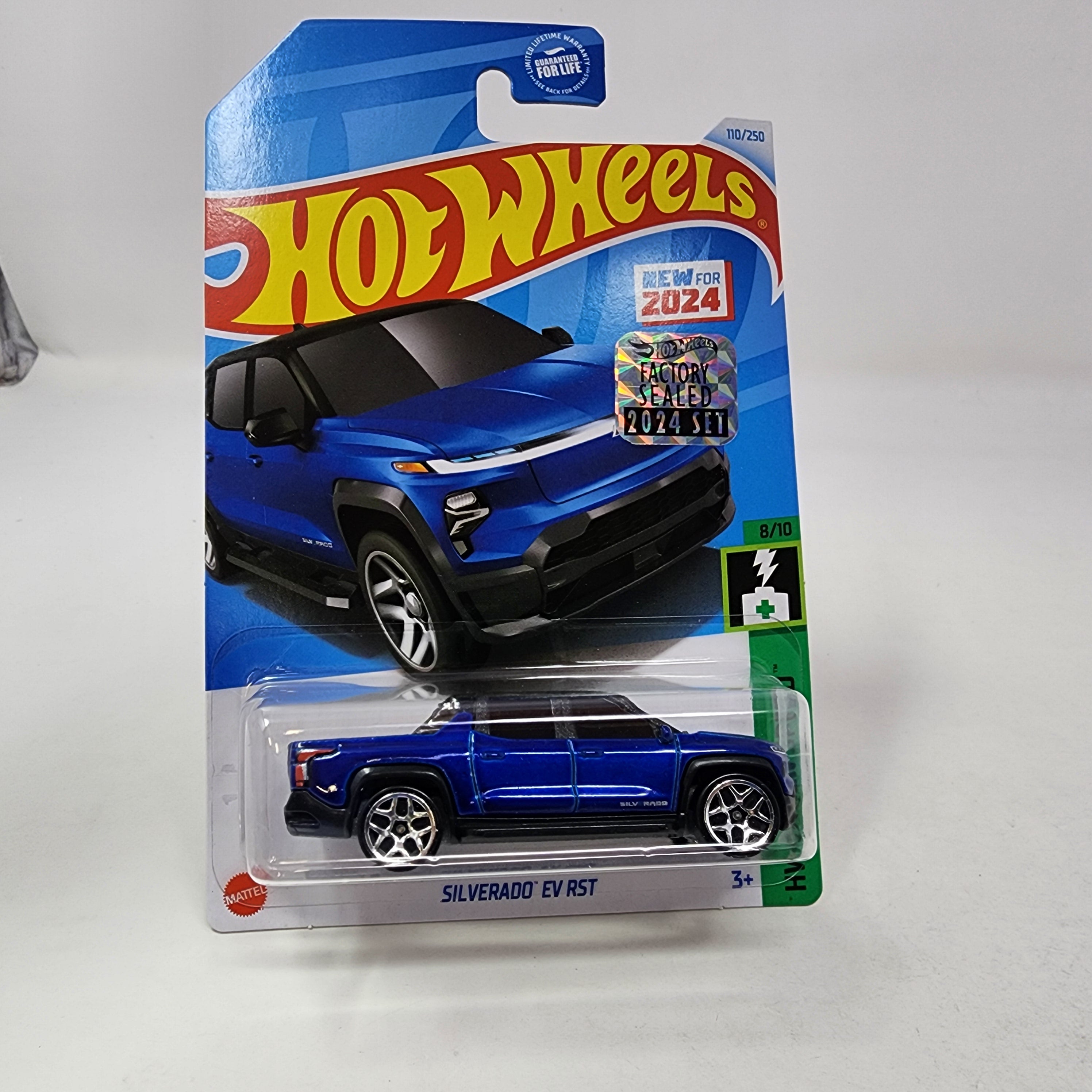 Silverado EV RST #110 * BLUE * 2024 Hot Wheels Basic w/ Factory Holo、mySite、hgirdovlk