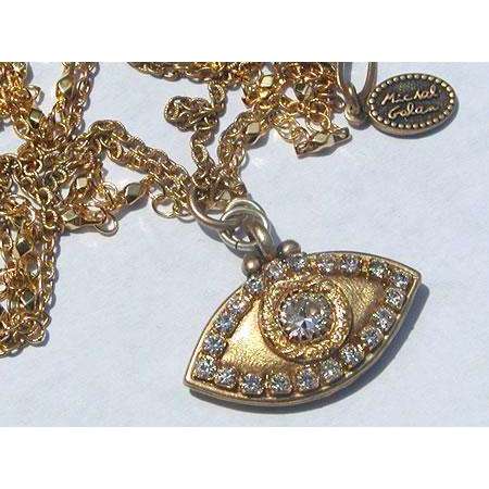 Michal Golan Crystal and Gold Evil Eye Necklace、mySite、topwebapps