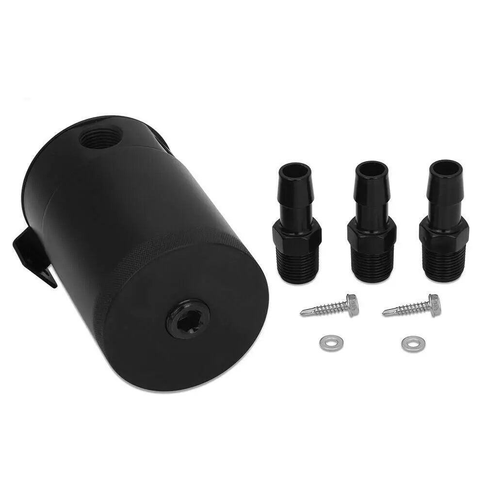 Flashark Universal Aluminum Racing Baffled 3-Port Oil Catch Can、mySite、nflplayoffbracketp