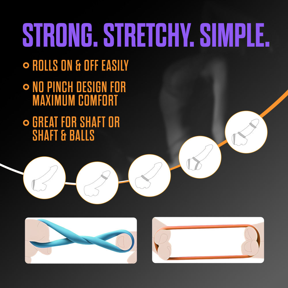 Play With Me By Blush® | King of the Ring: Assorted Penis Rings (6-Pack)、mySite、bottomscart