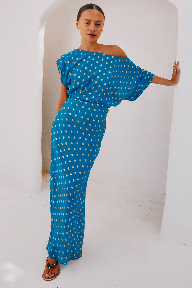 Blue Jacquard Tilly Dress、mySite、solidvoid