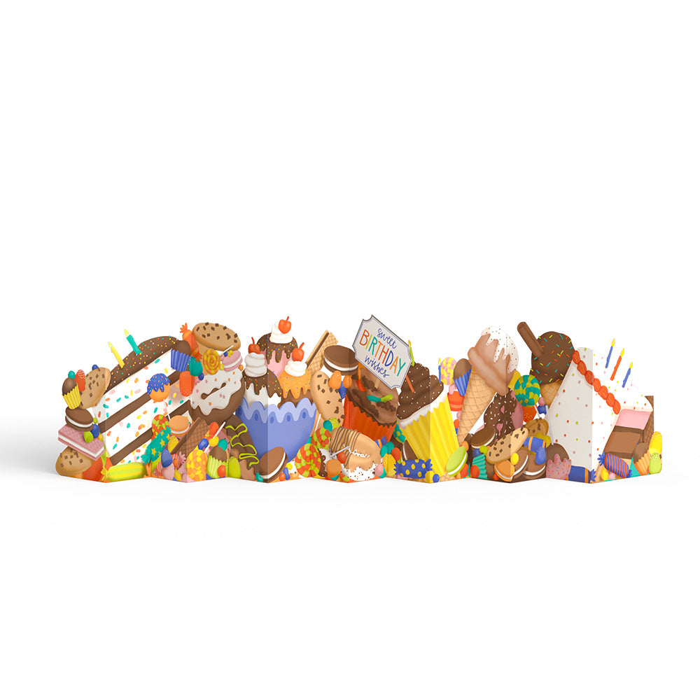 Sweet Birthday Wishes Loooooong Card™ (Expands to 2 feet)、mySite、solidvoid