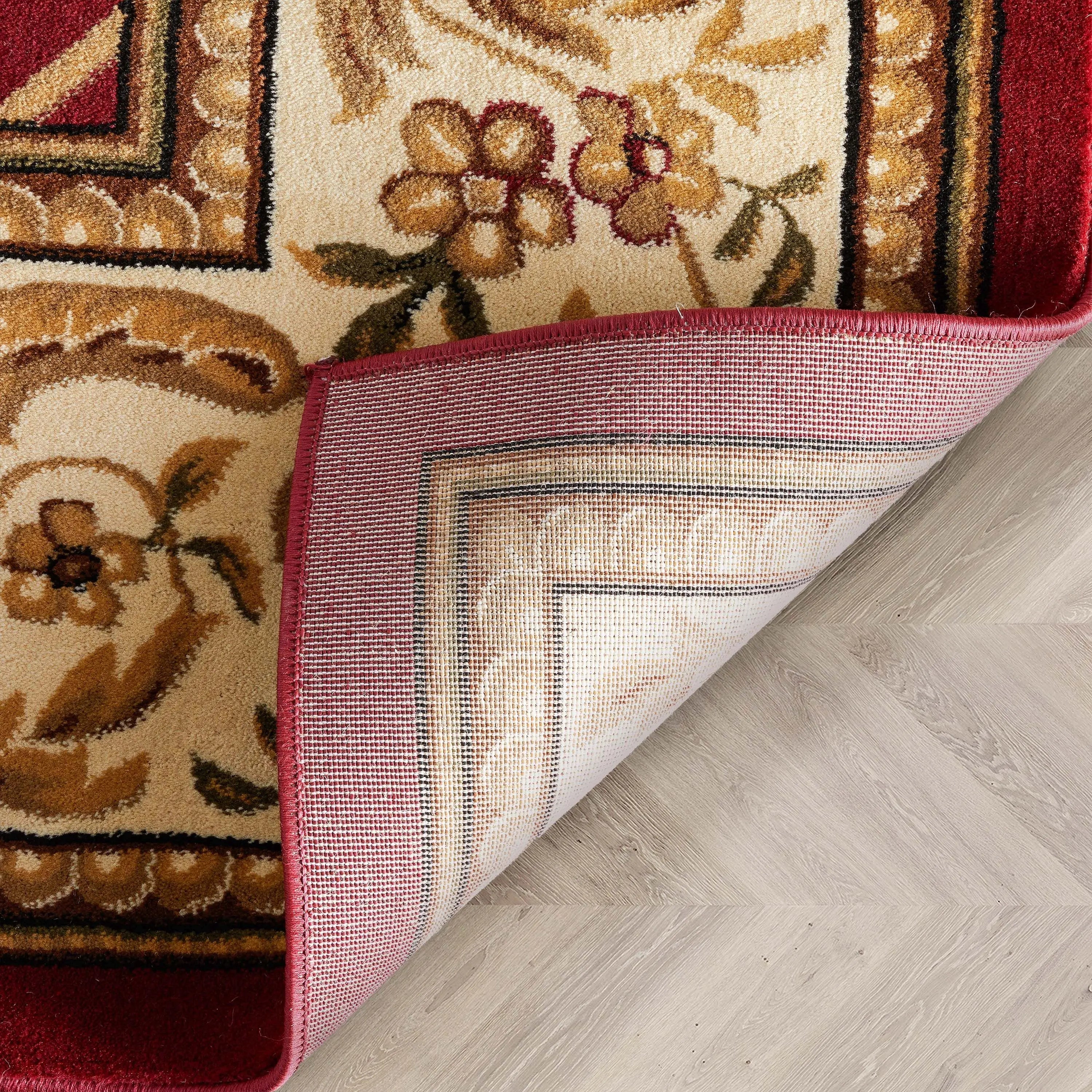 Fleur De Lis Red Formal Rug、mySite、gigharbornorthrealestate