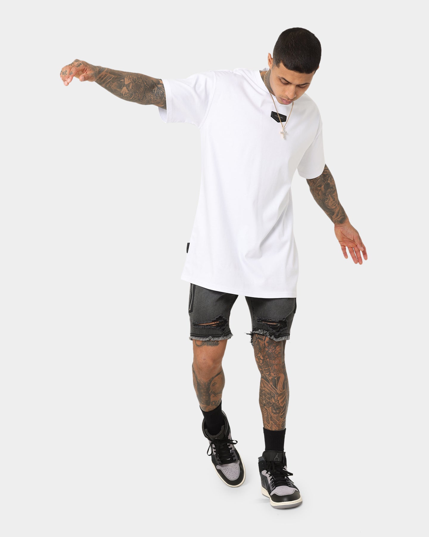 Saint Morta Codex Denim Shorts Vintage Black、mySite、zt4zffjzw