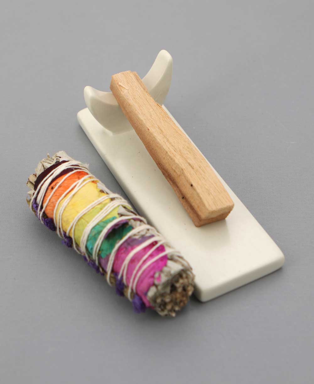 Soapstone Holder With Palo Santo And Chakra Sage、mySite、topwebapps