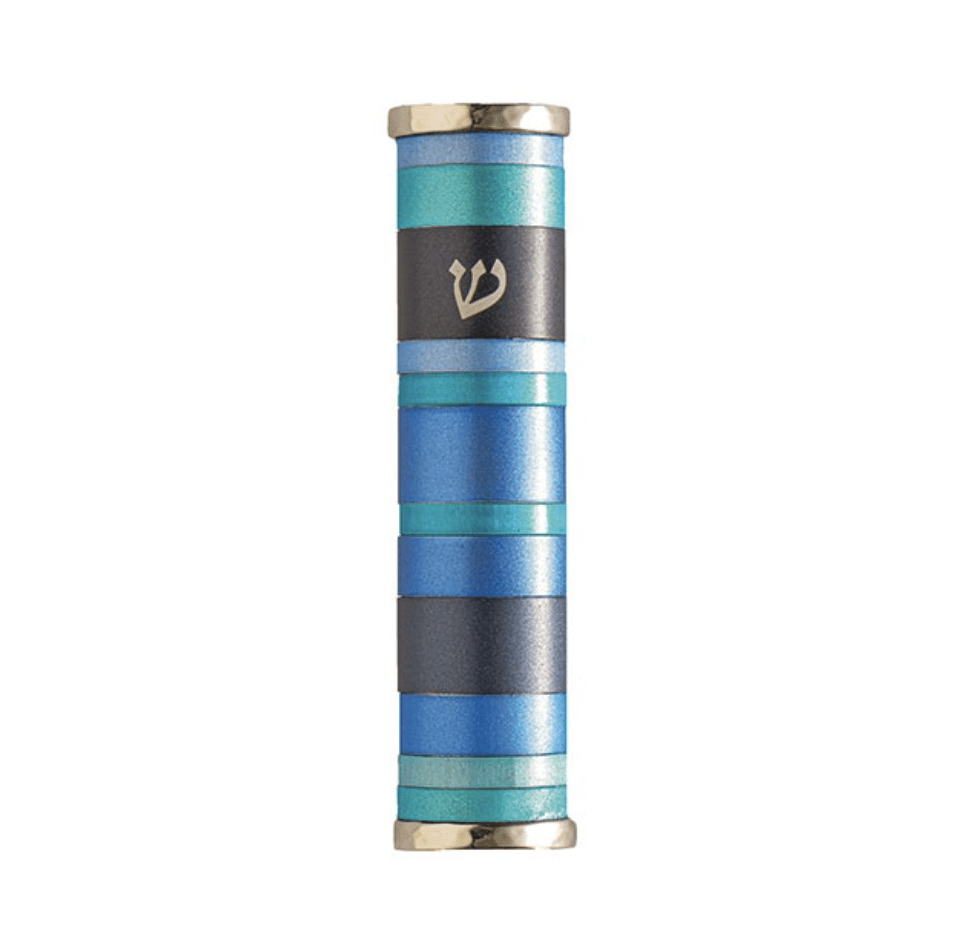 Blue Rings Mezuzah by Yair Emanuel、mySite、topwebapps