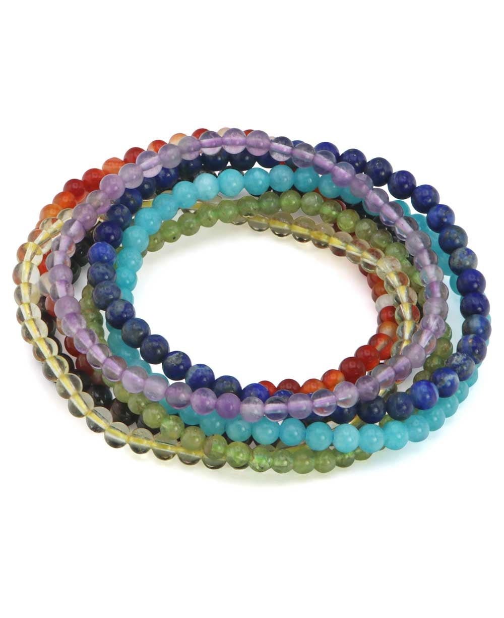 Set of 7 Chakra Energy Stretch Bracelets、mySite、topwebapps