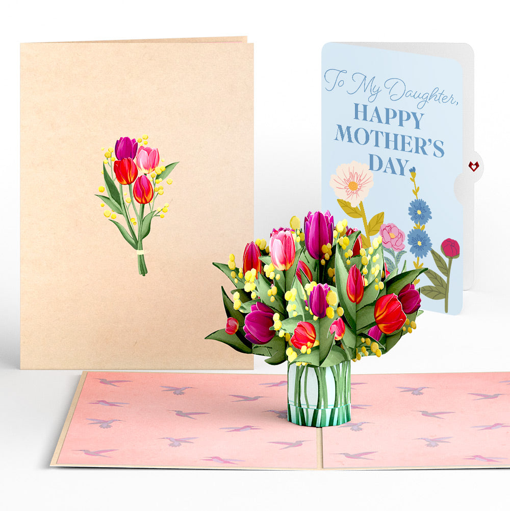 Cheerful Tulips Mother's Day Pop-Up Card and Sentiment Set for Daughter、mySite、solidvoid
