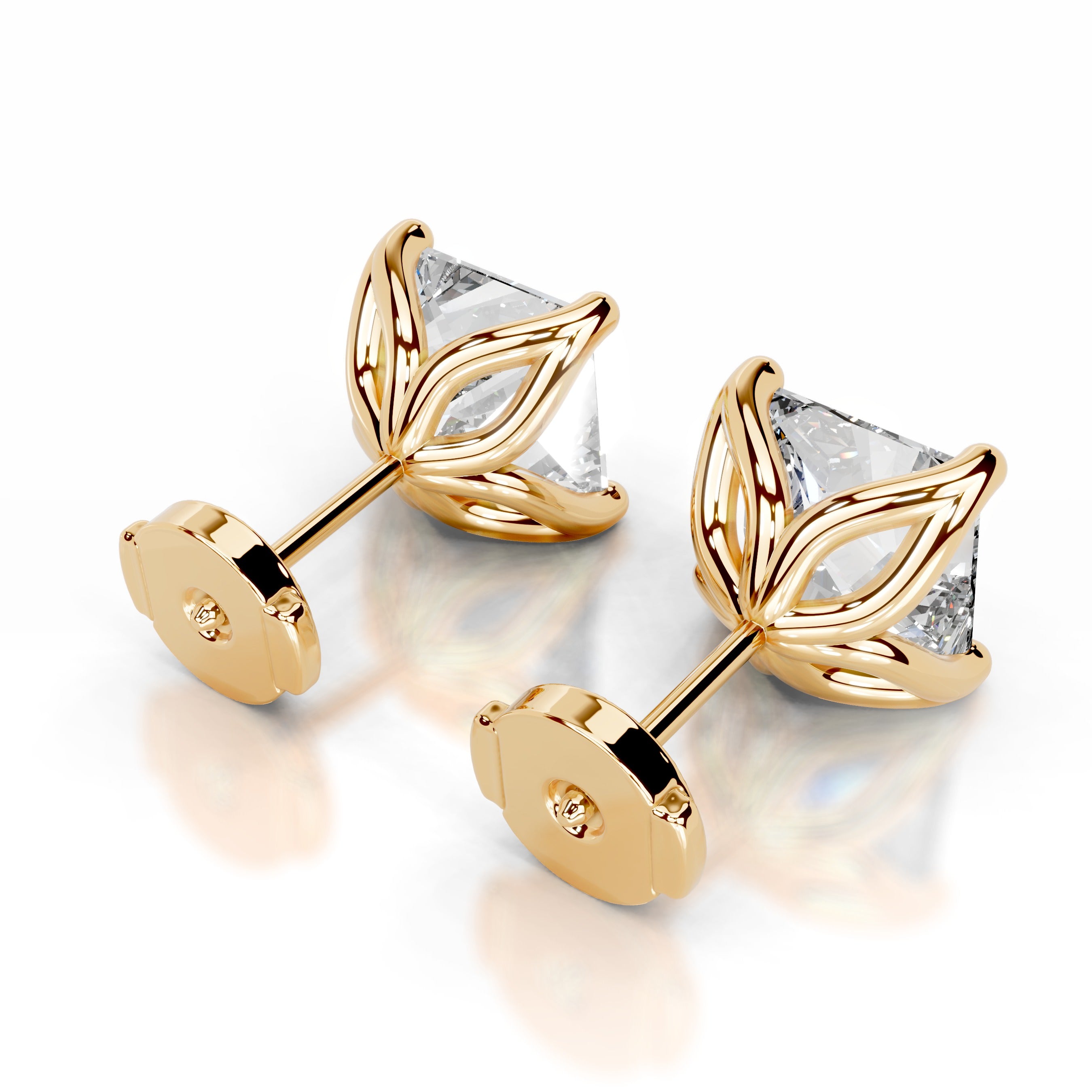 Doris Diamond Studs Earrings - 18K Yellow Gold、mySite、hinf8tx79