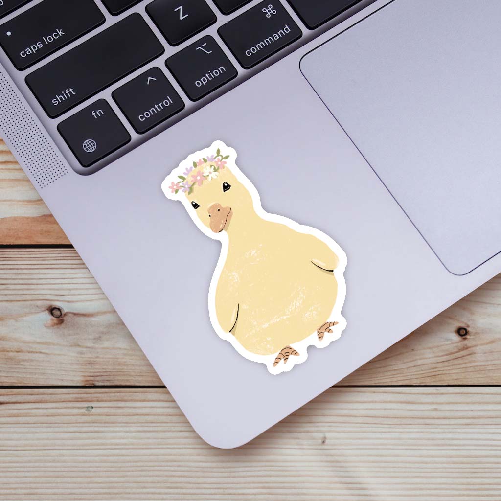  Cute Duck Flower Crown Sticker、mySite、ghnorth