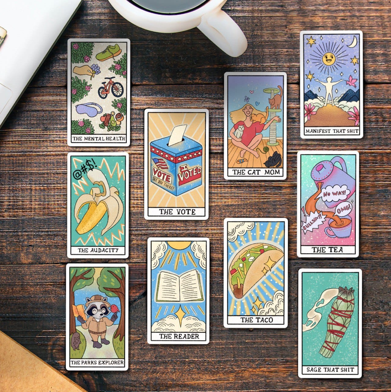  Tarot Card Sticker 10 Pack、mySite、elrpsem3k