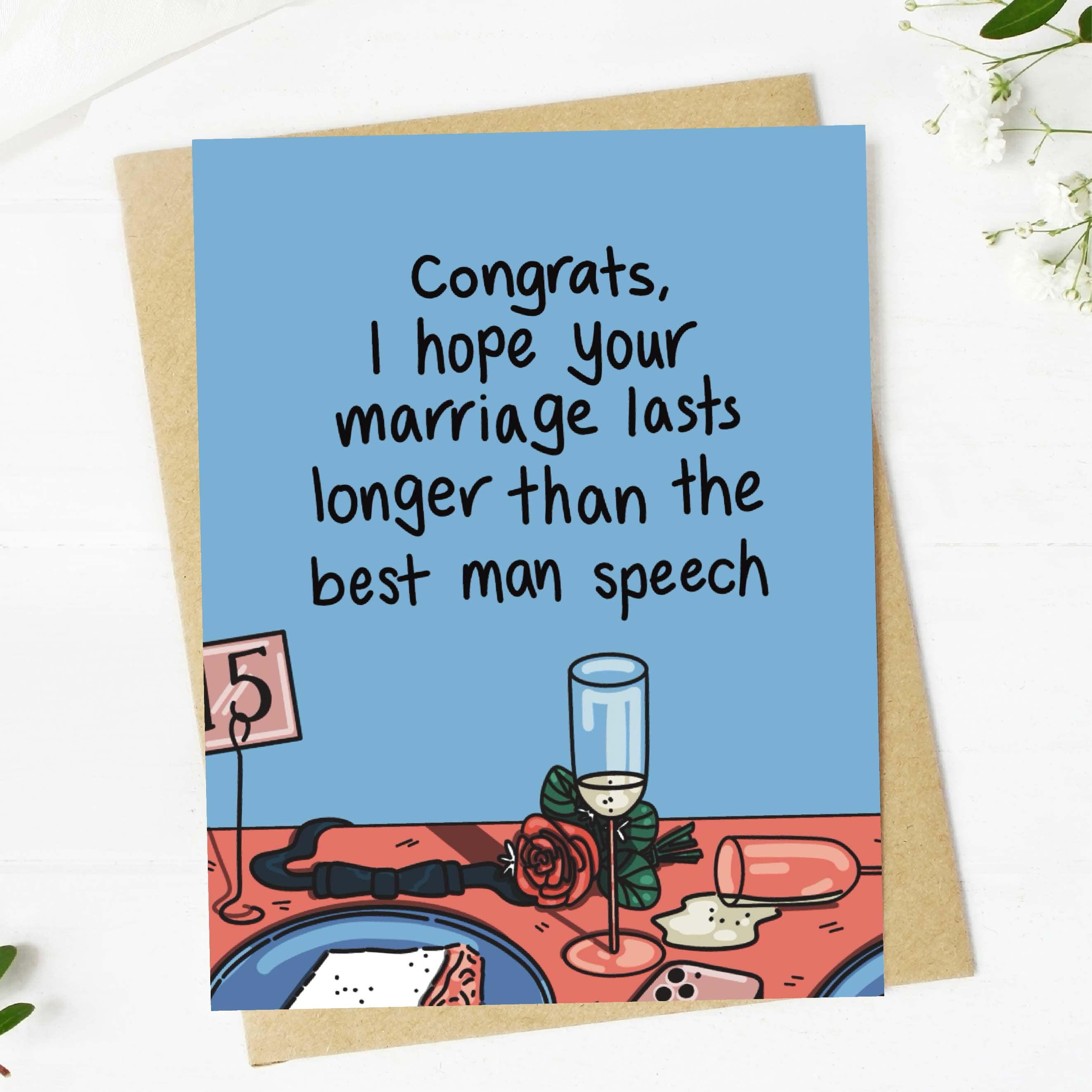  I hope your marriage lasts longer than the best man speech funny wedding card、mySite、ghnorth