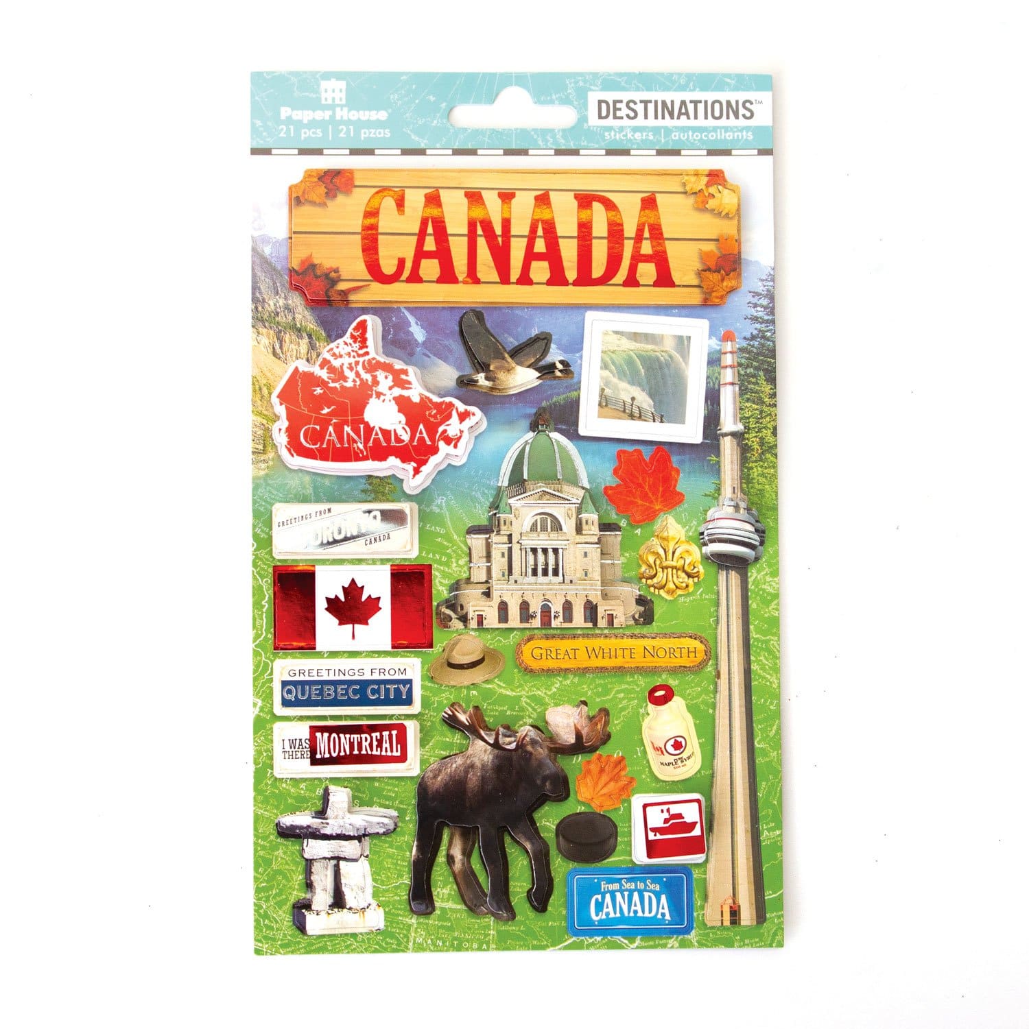  Scrapbook Stickers - 3D Canada Stickers、mySite、ghnorth