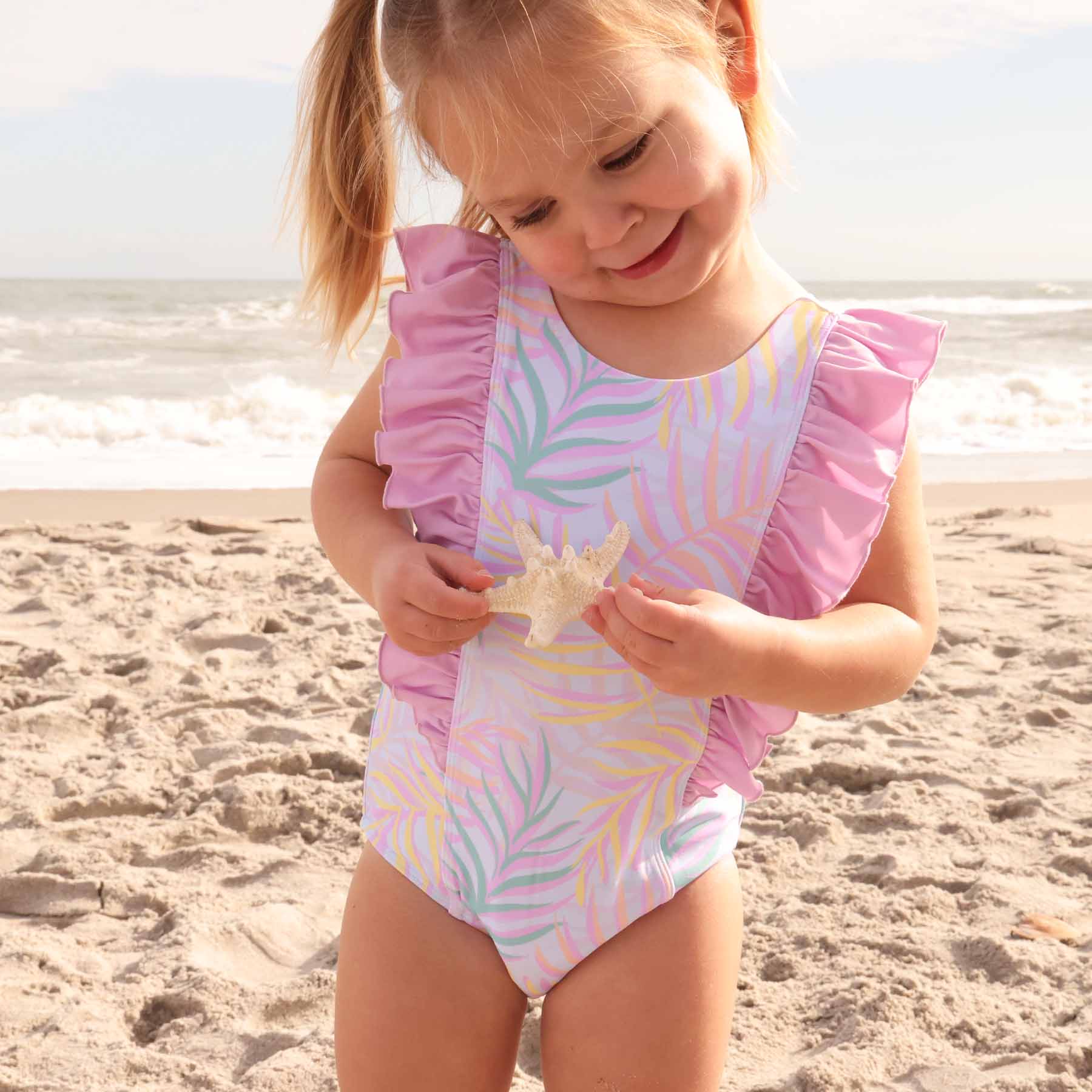  Double Ruffle One Piece | Island Palms、mySite、layawaytickets