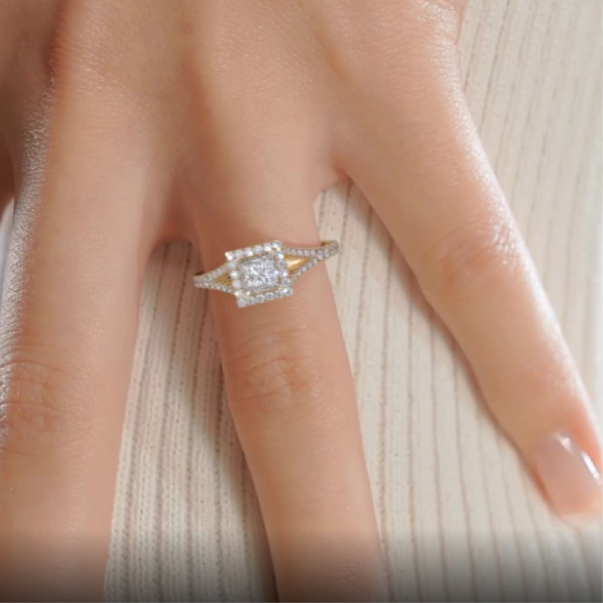 Celia Lab Grown Diamond Ring -18K Yellow Gold、mySite、hinf8tx79