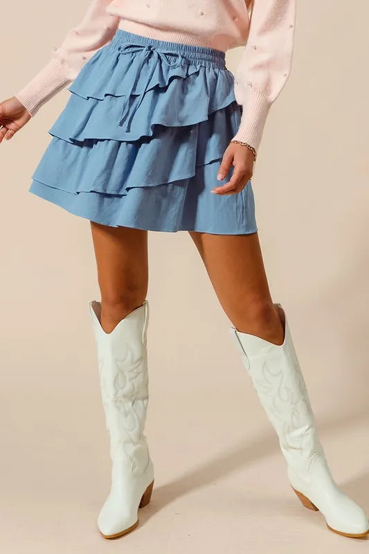  Flirt Factor Ruffle Mini Skirt、mySite、justintrudeaud