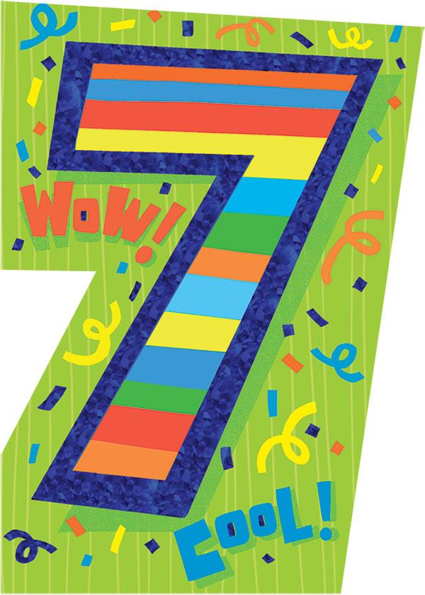  Birthday Note Card - 7th Birthday Foil、mySite、ghnorth