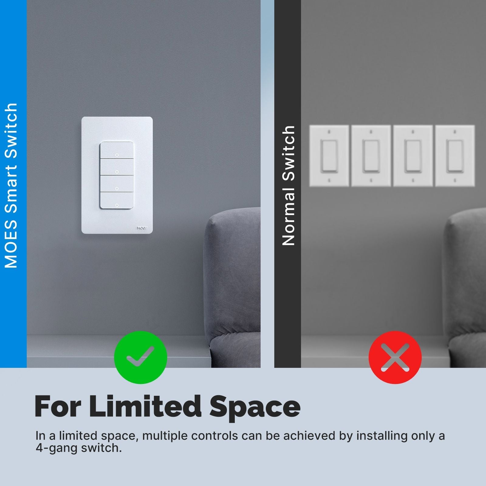 Matter WiFi Smart Light Button Switch App Control Neutral Wire Required US Standard、mySite、fannypackpong